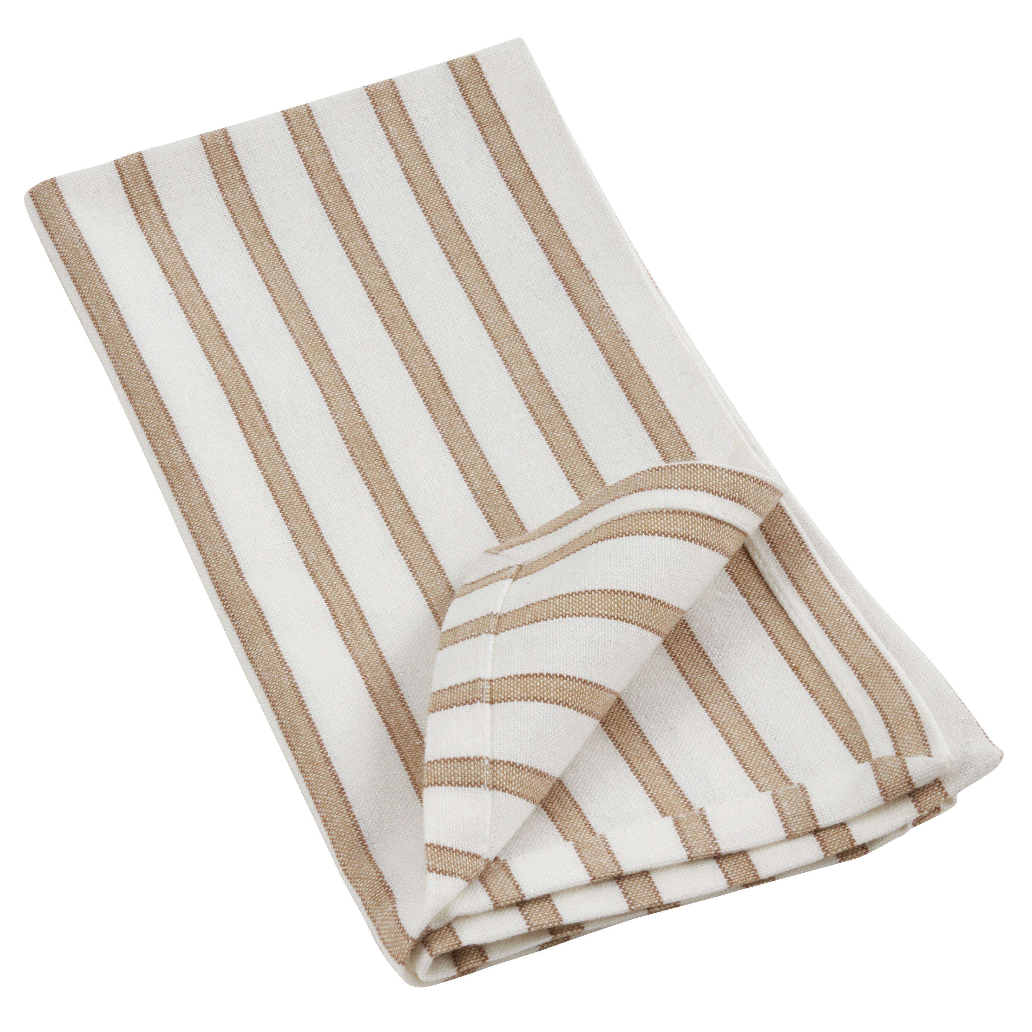 Striped Design Cotton Table Napkins, Set of 4