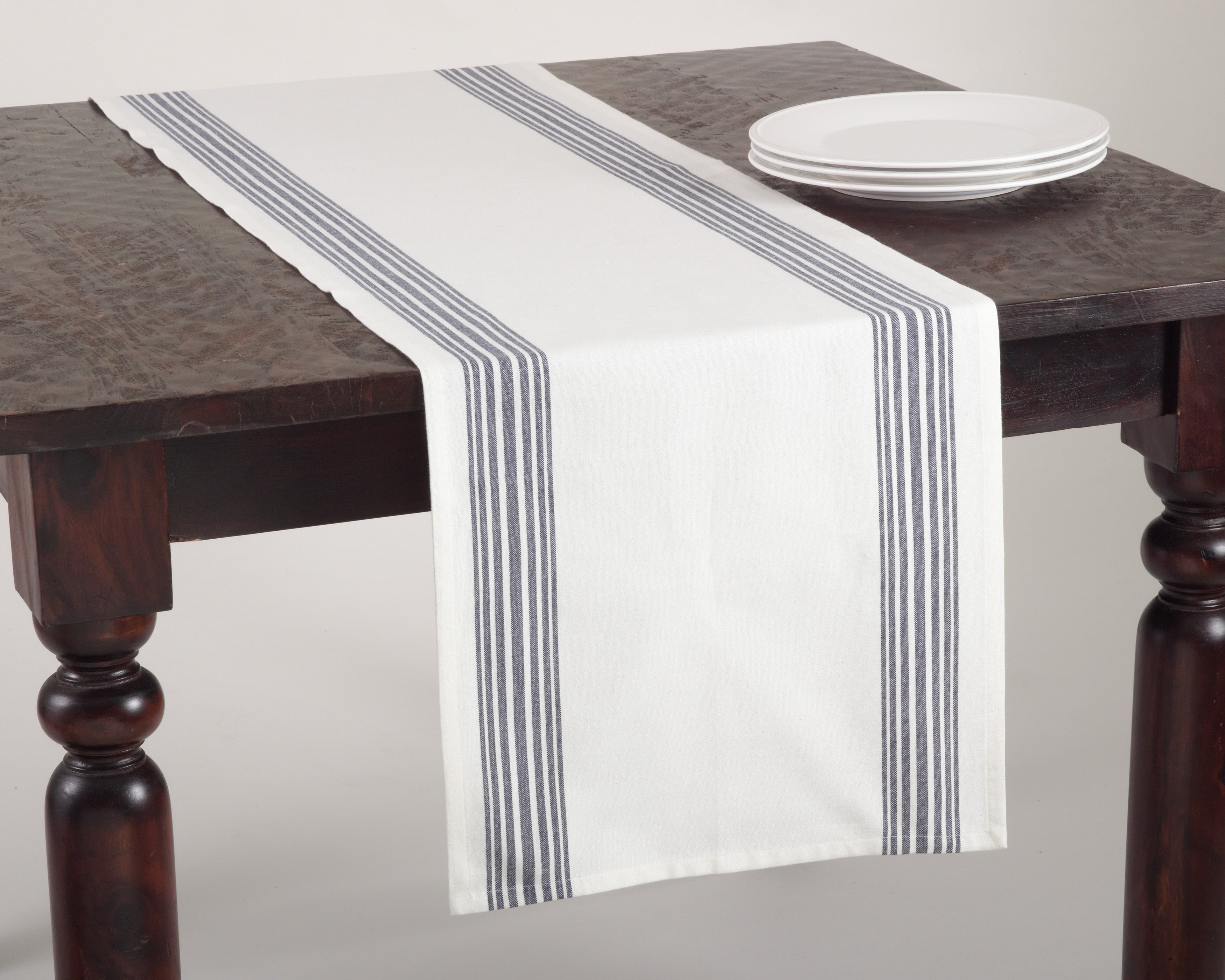 Striped Design Cotton Table Runner