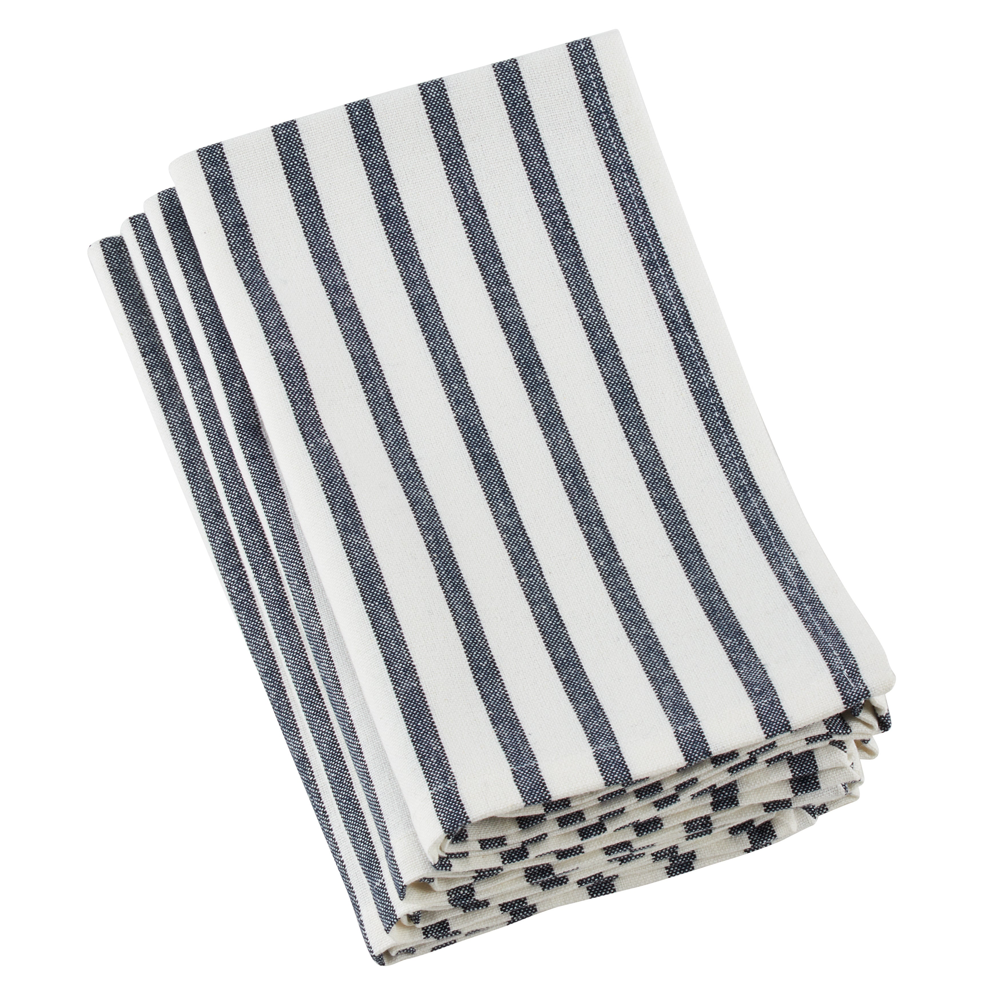 Striped Design Cotton Table Napkins, Set of 4