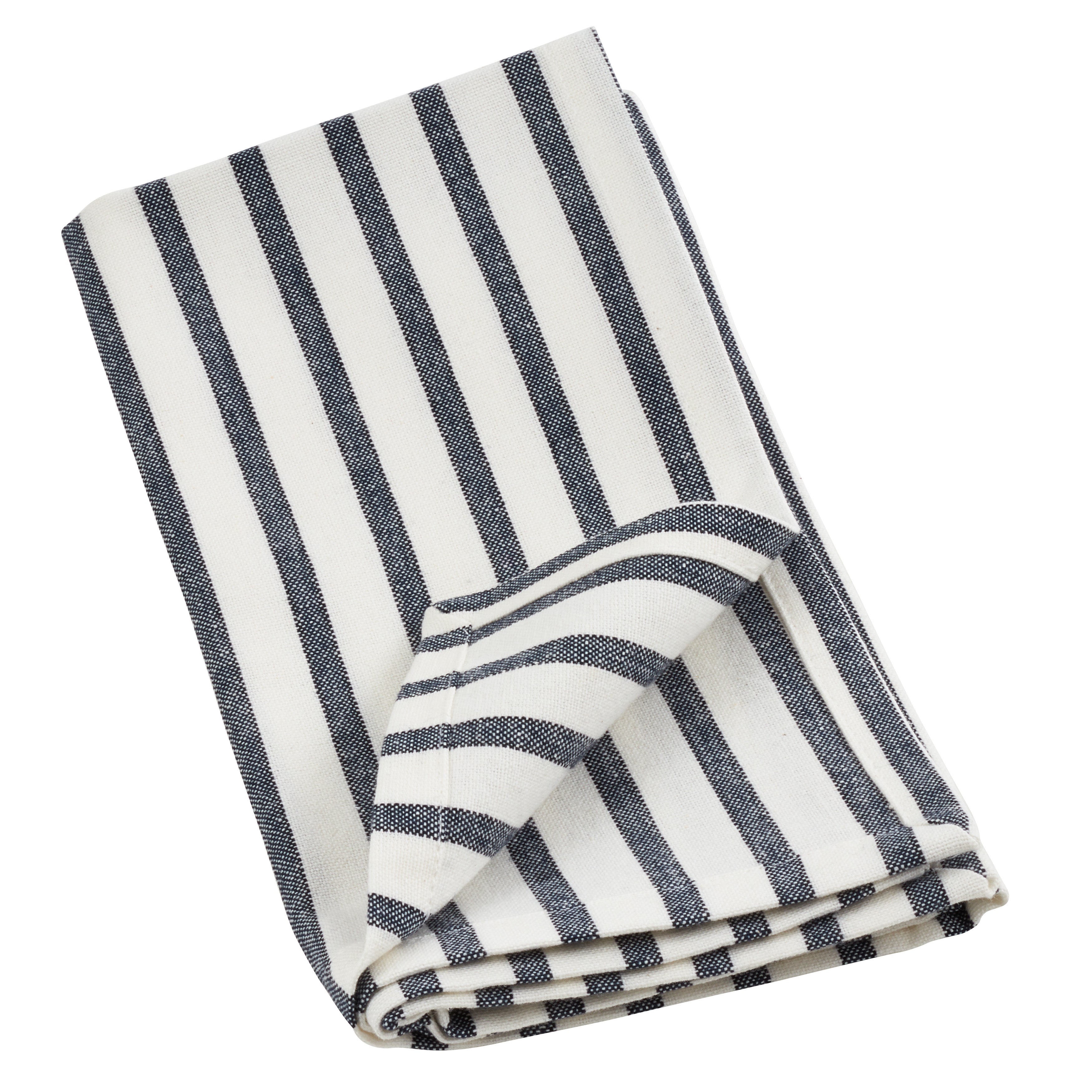 Striped Design Cotton Table Napkins, Set of 4