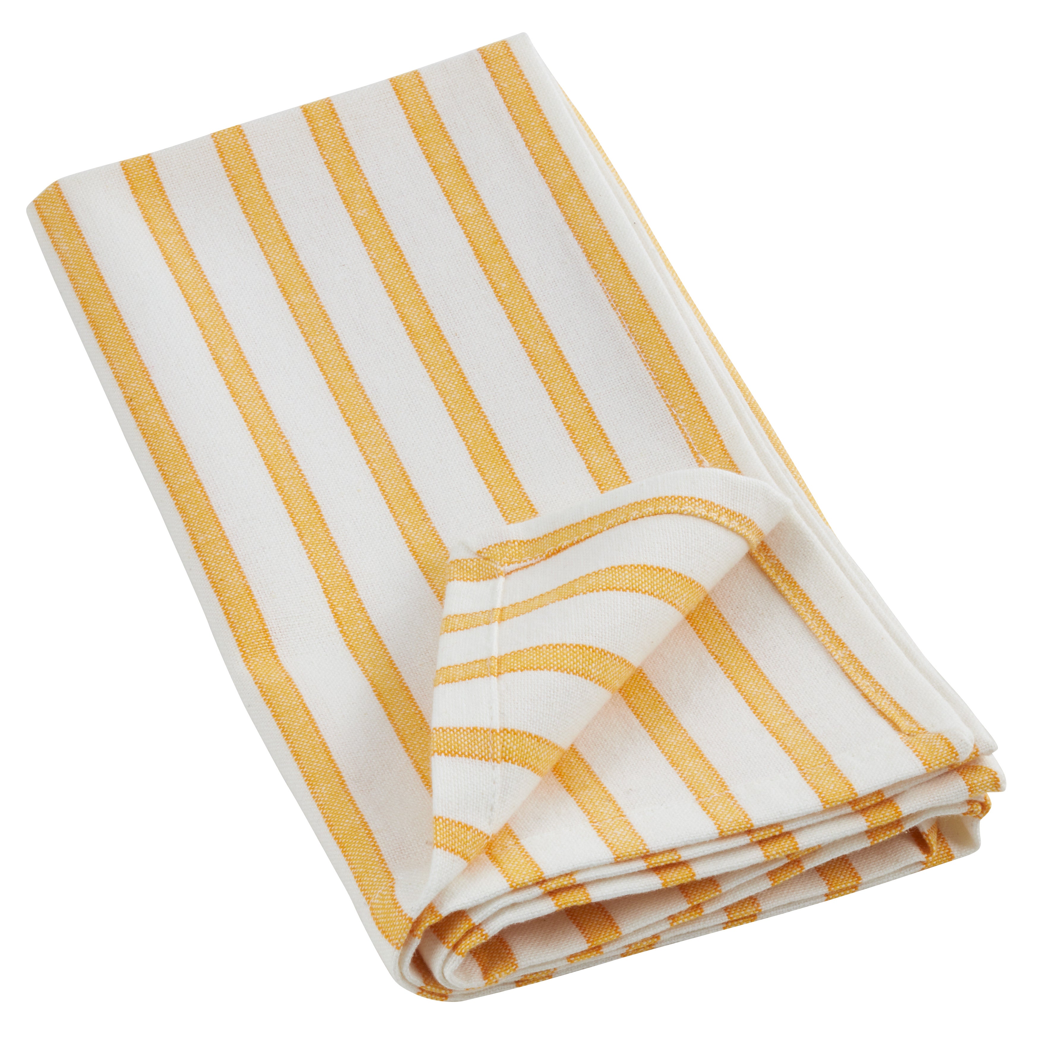 Striped Design Cotton Table Napkins, Set of 4
