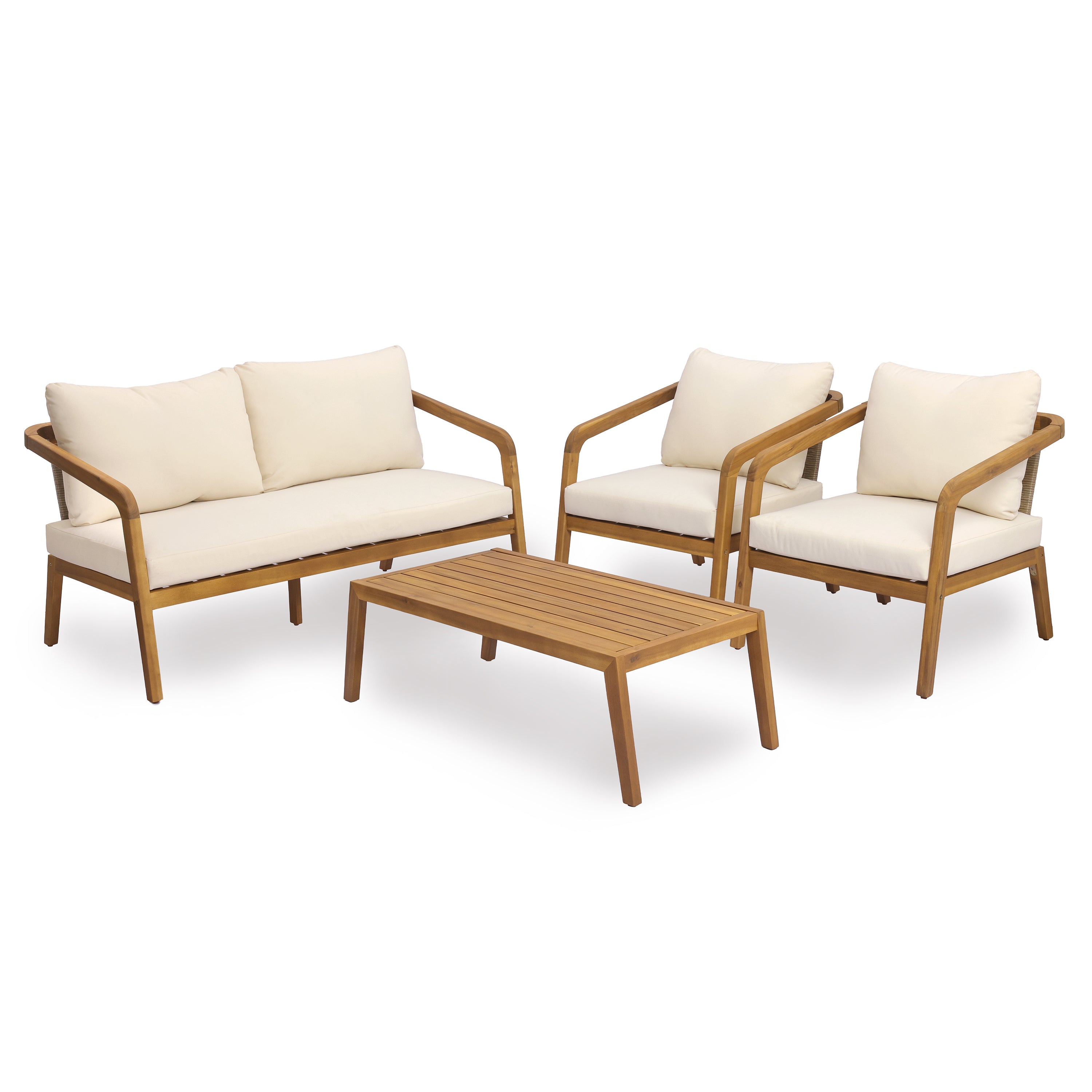 Carlile 4-Piece Outdoor Patio Furniture Set