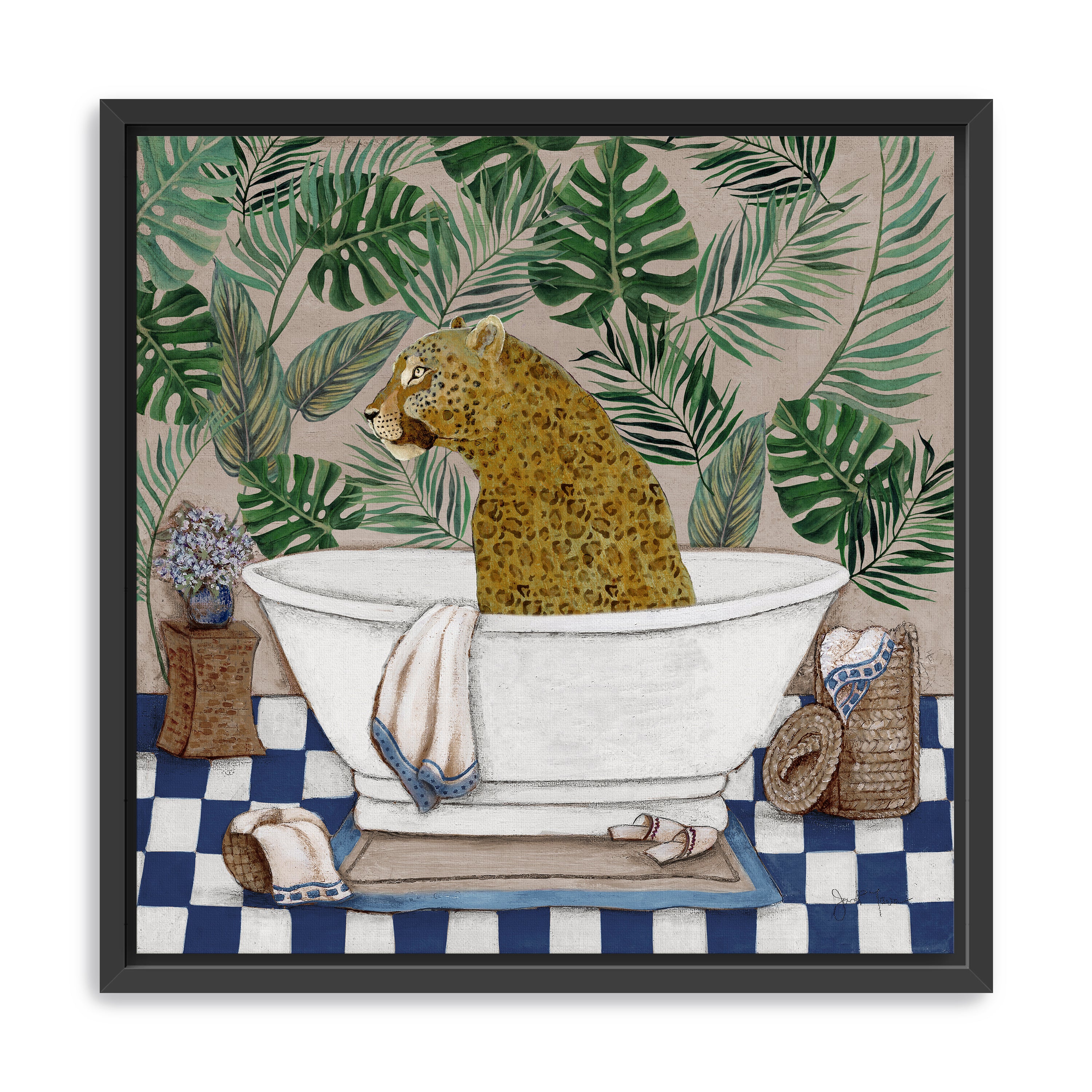 Safari Bath II Canvas Giclee