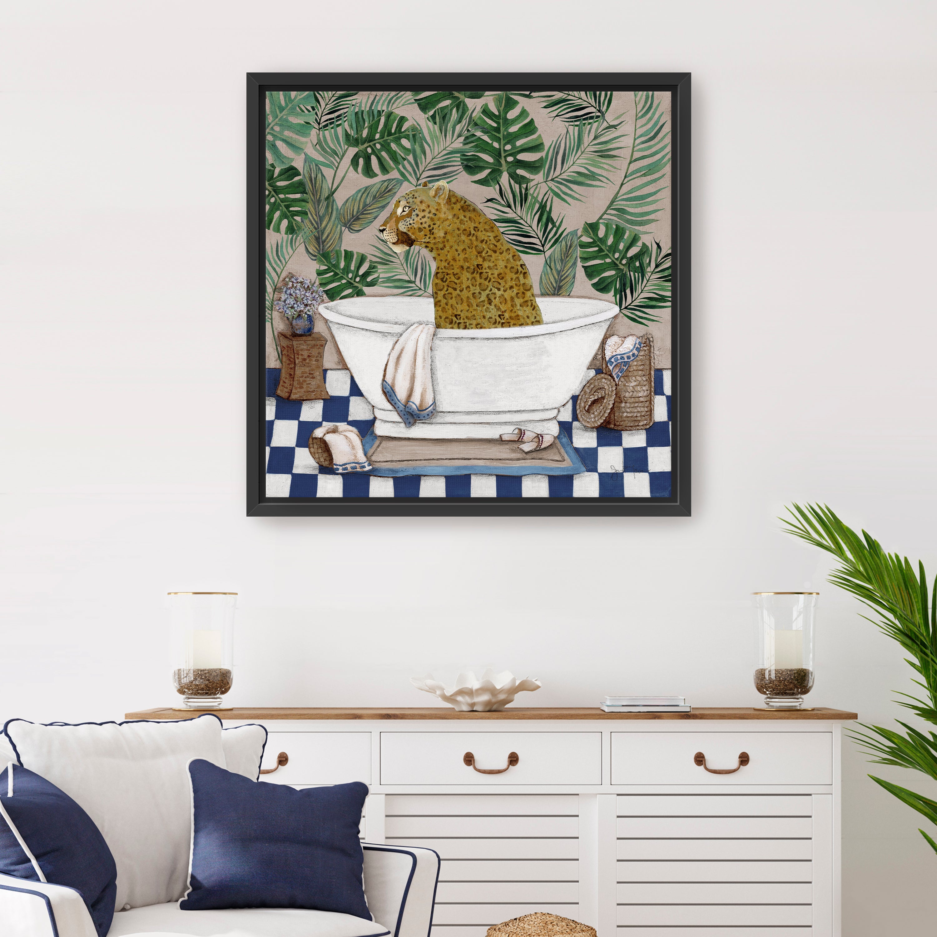 Safari Bath II Canvas Giclee