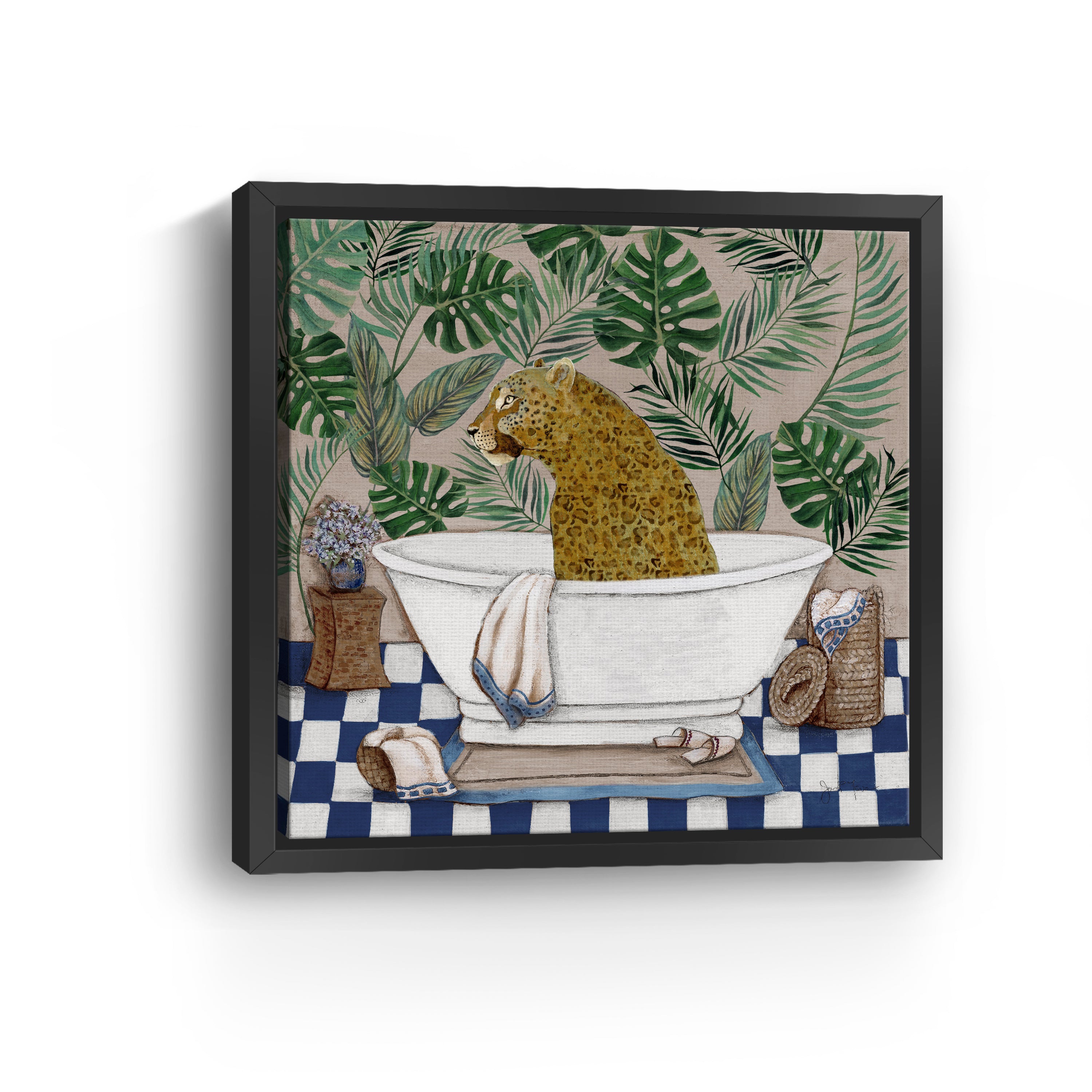 Safari Bath II Canvas Giclee