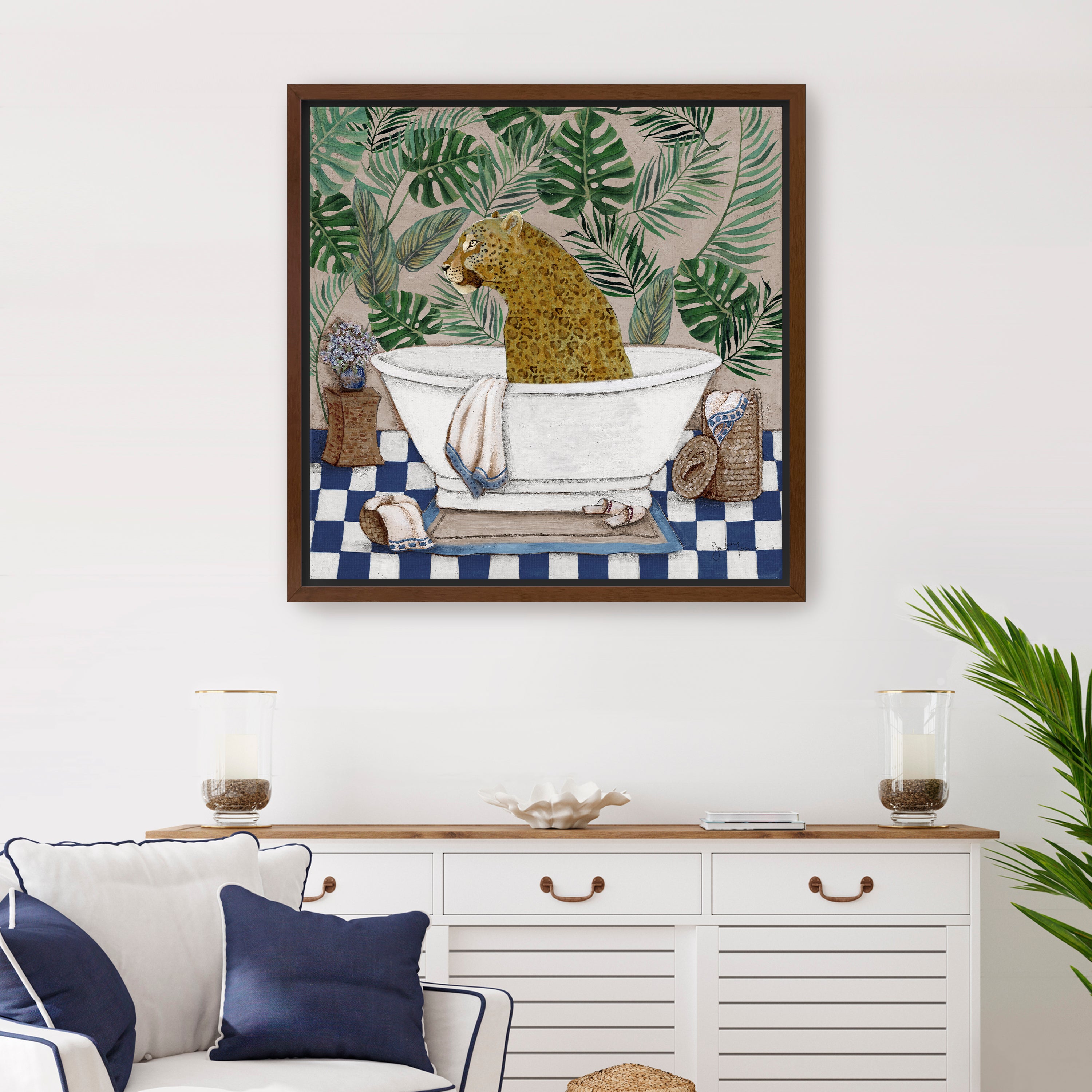 Safari Bath II Canvas Giclee