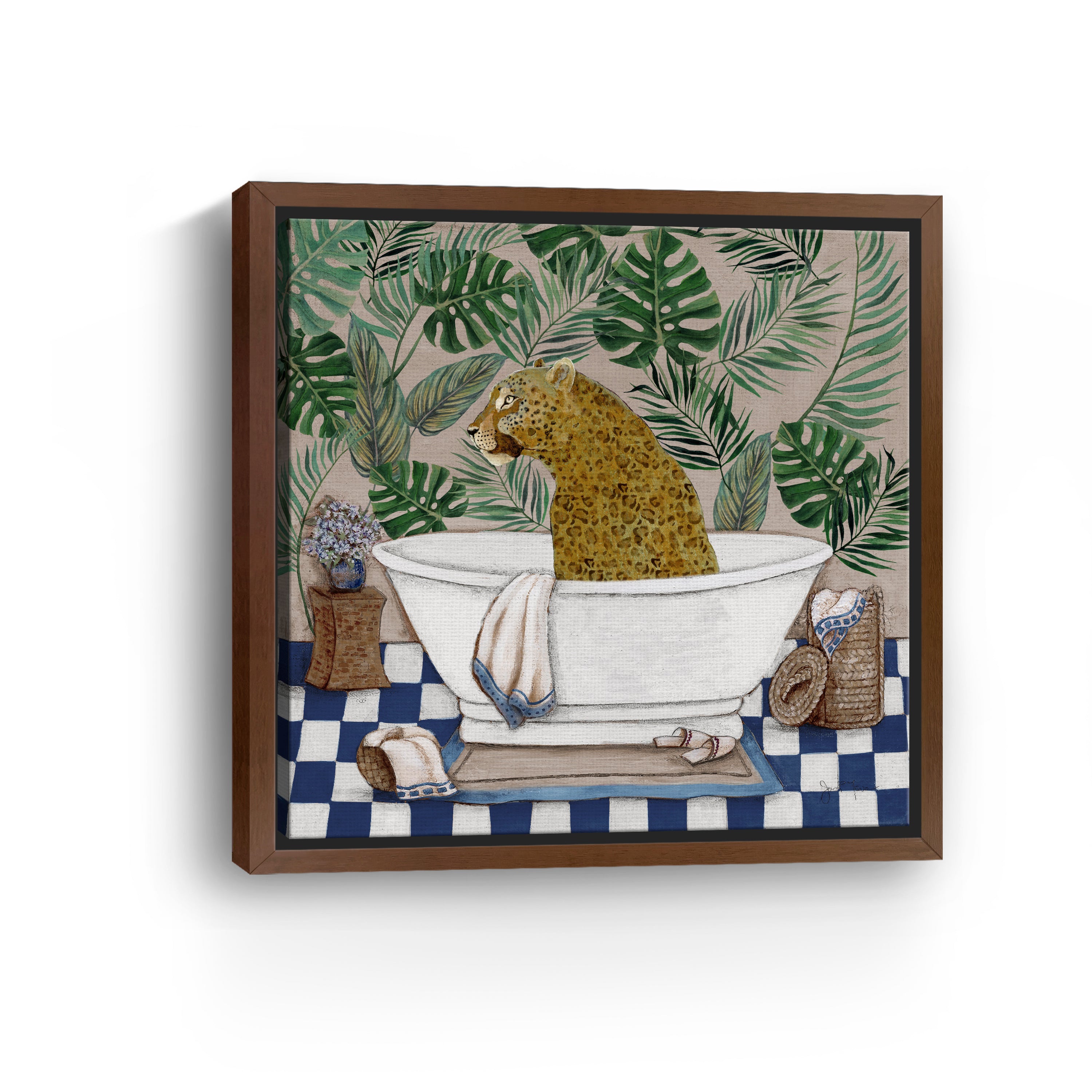 Safari Bath II Canvas Giclee