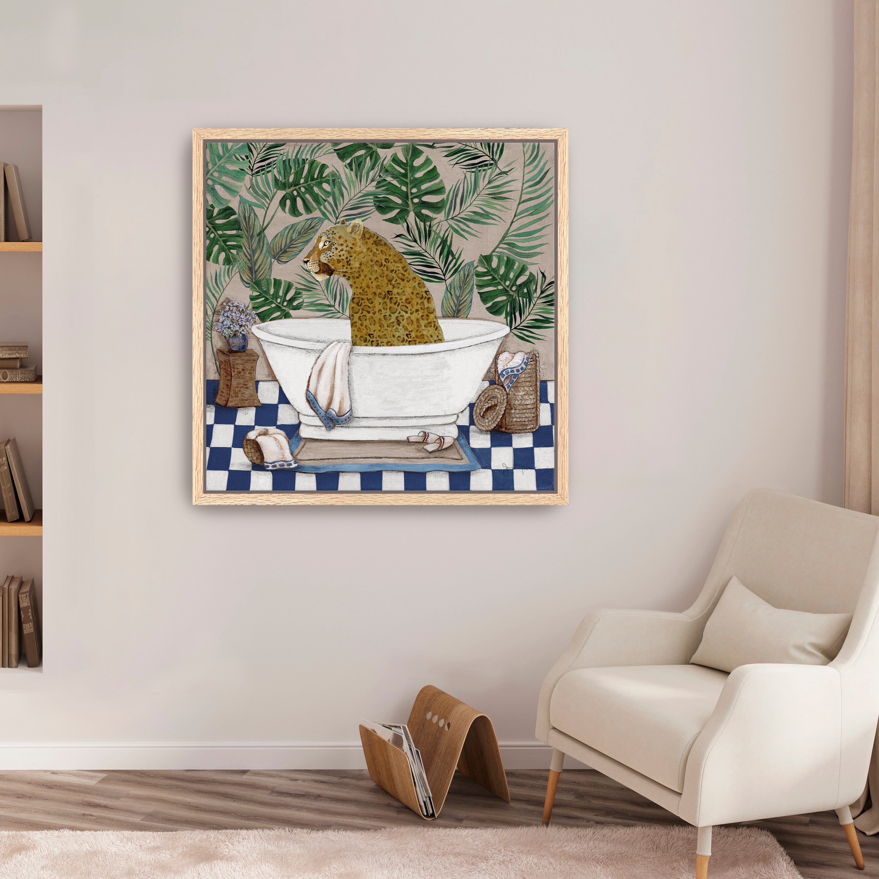 Safari Bath II Canvas Giclee