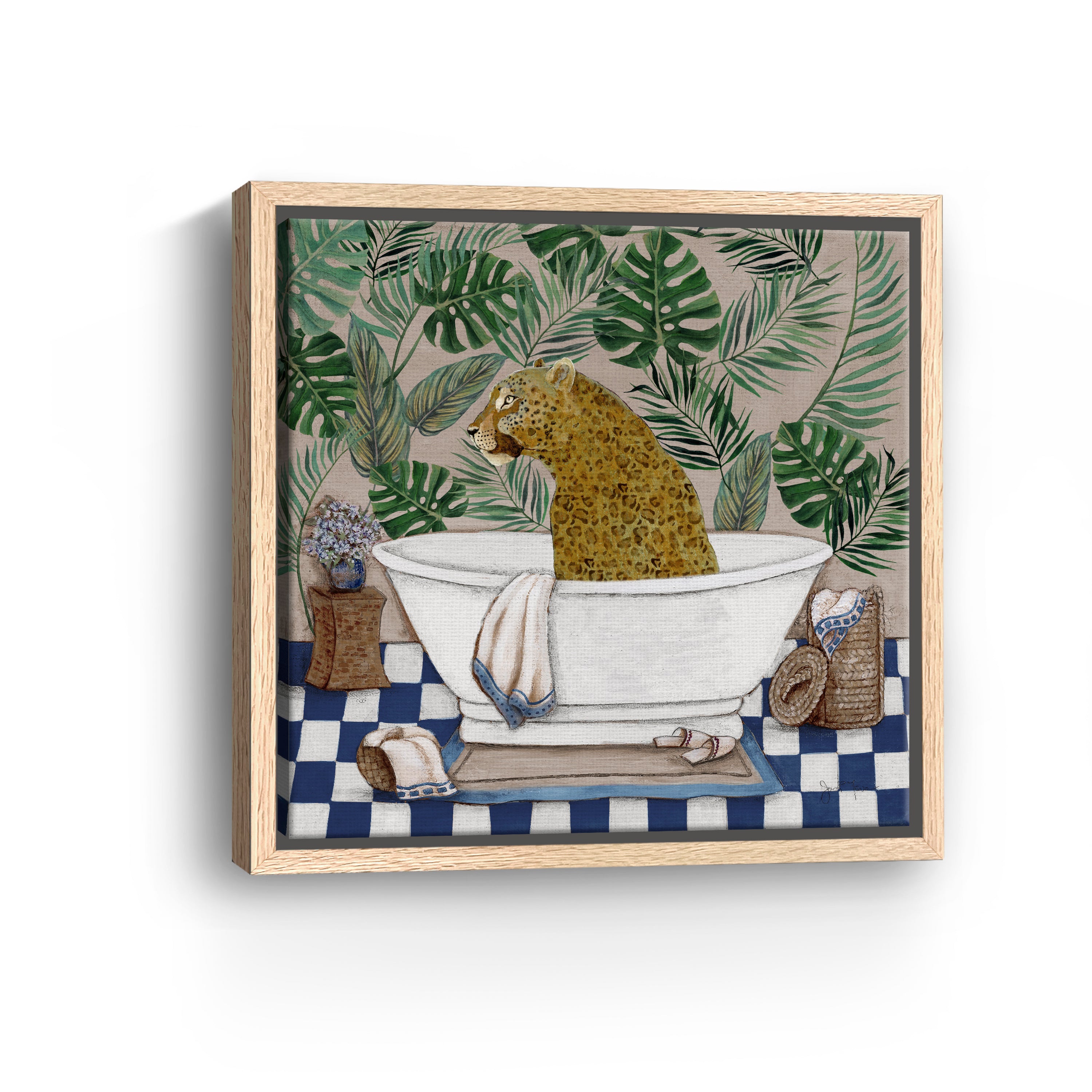 Safari Bath II Canvas Giclee