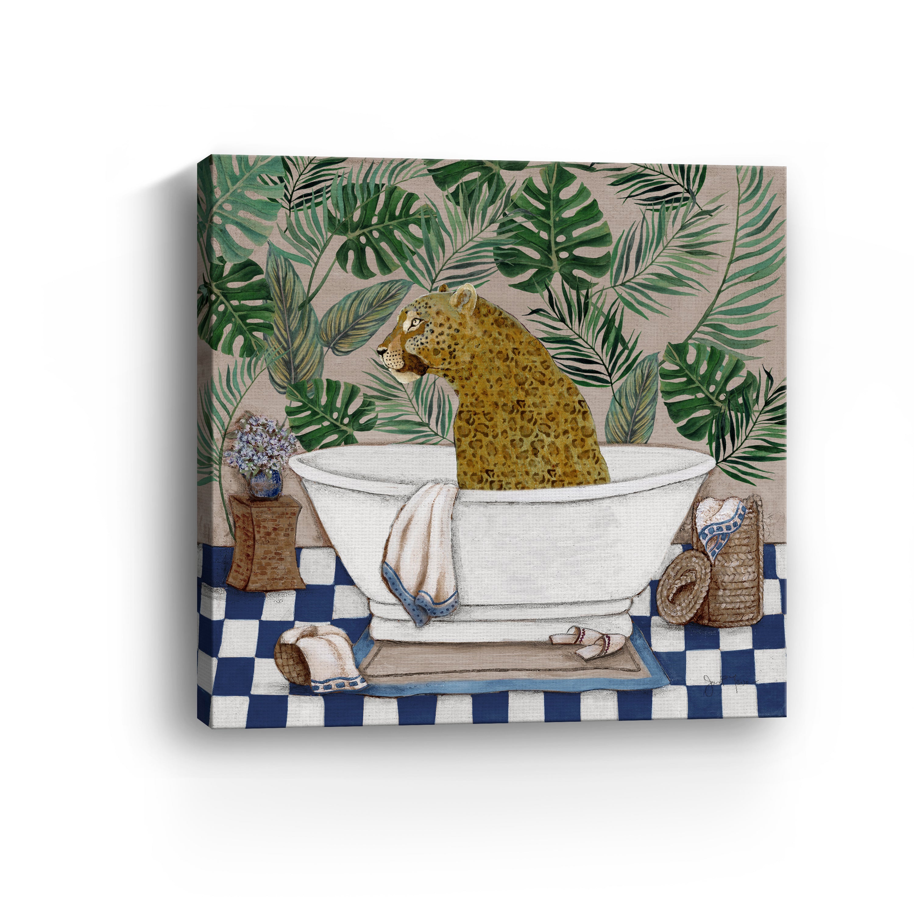 Safari Bath II Canvas Giclee
