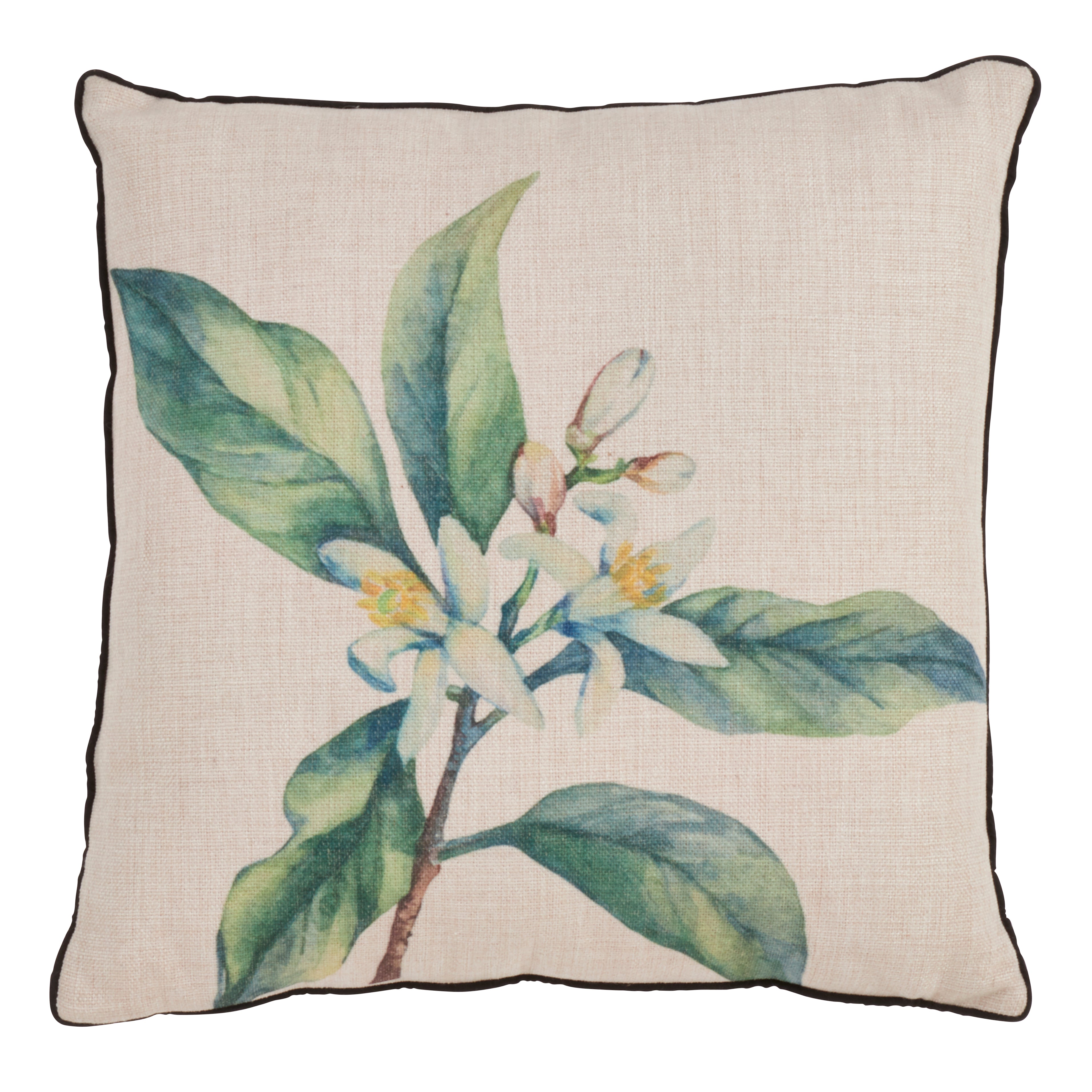 Citrus Flower Throw Pillow