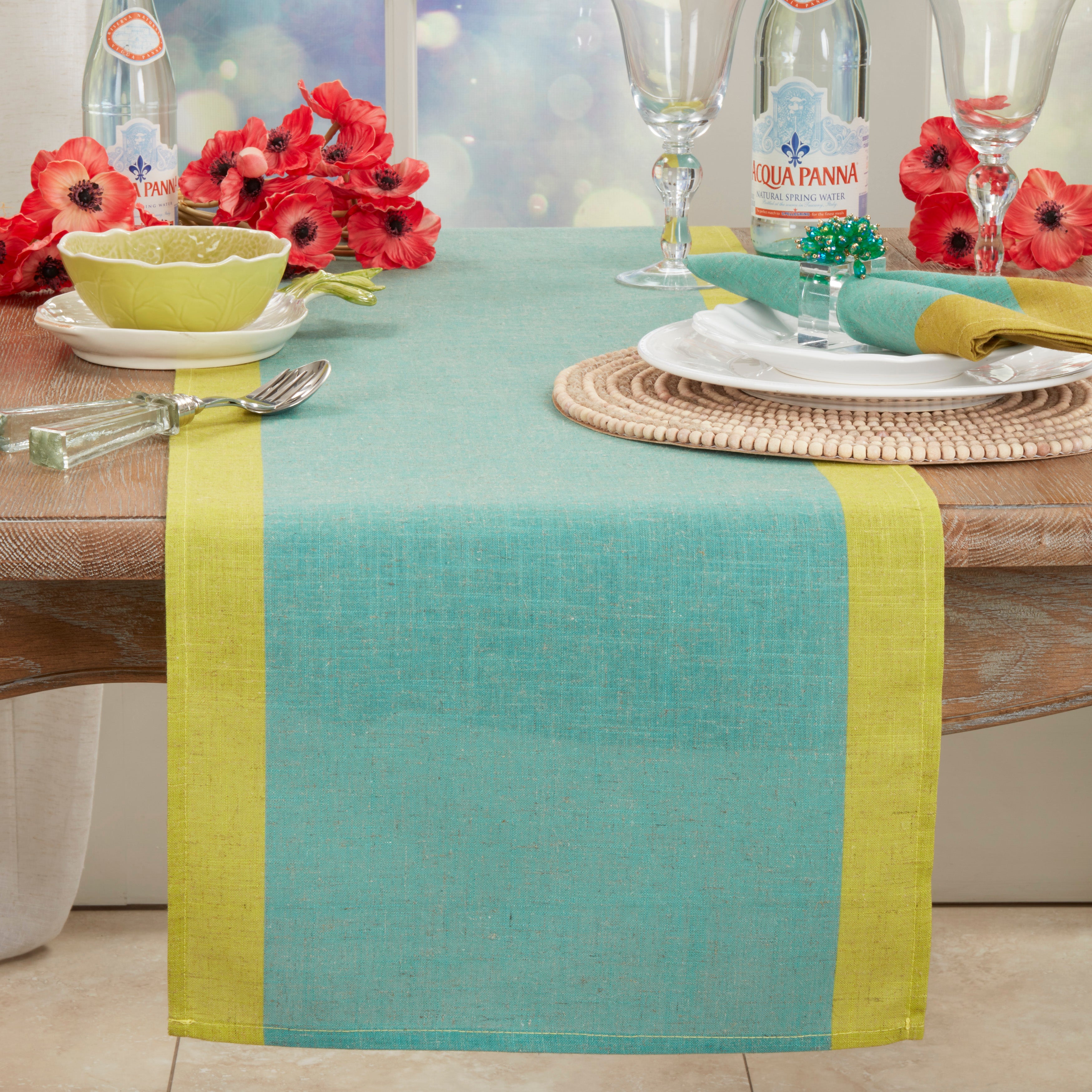 Color Block Border Table Runner