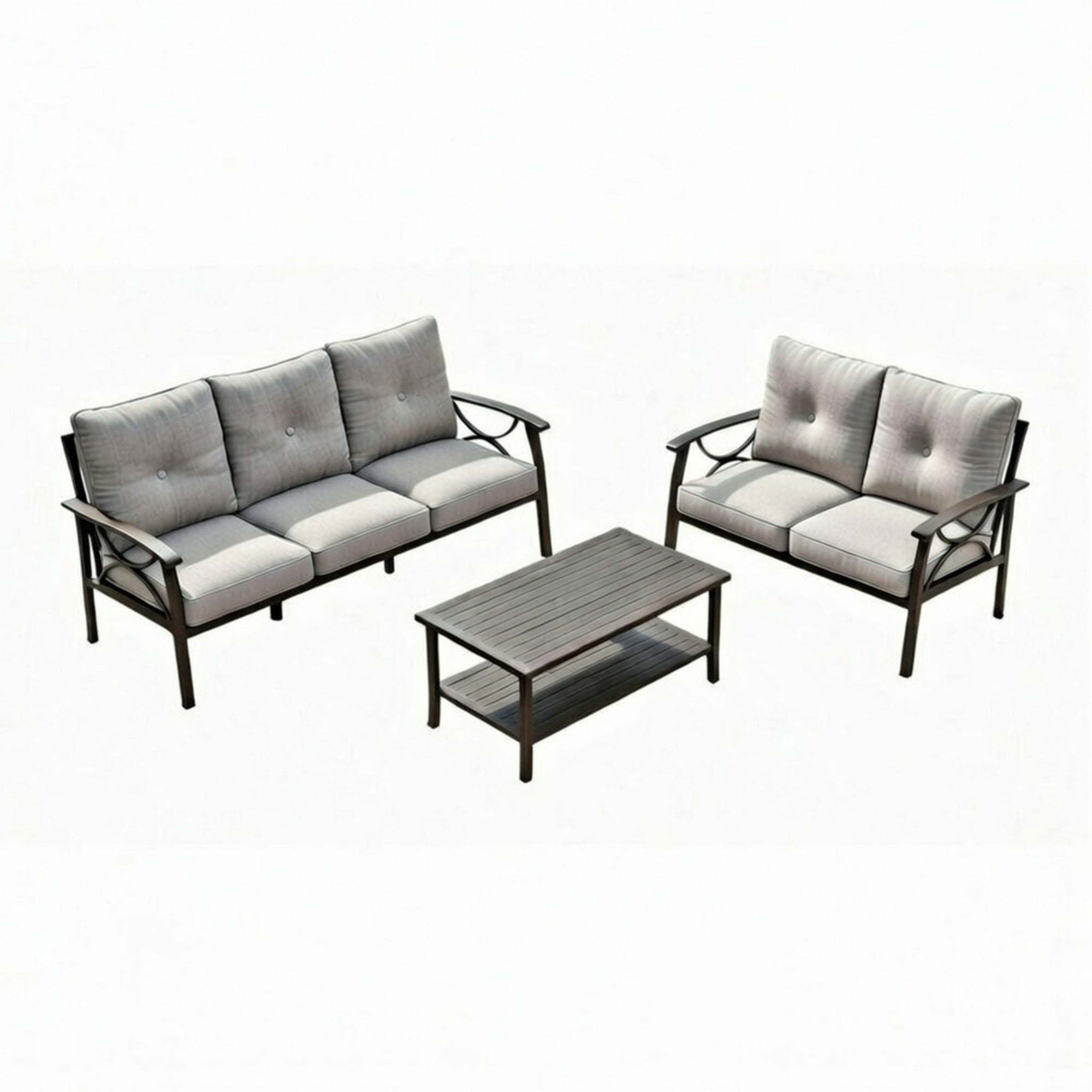 Marisol 3 Piece Metal Patio Furniture Set