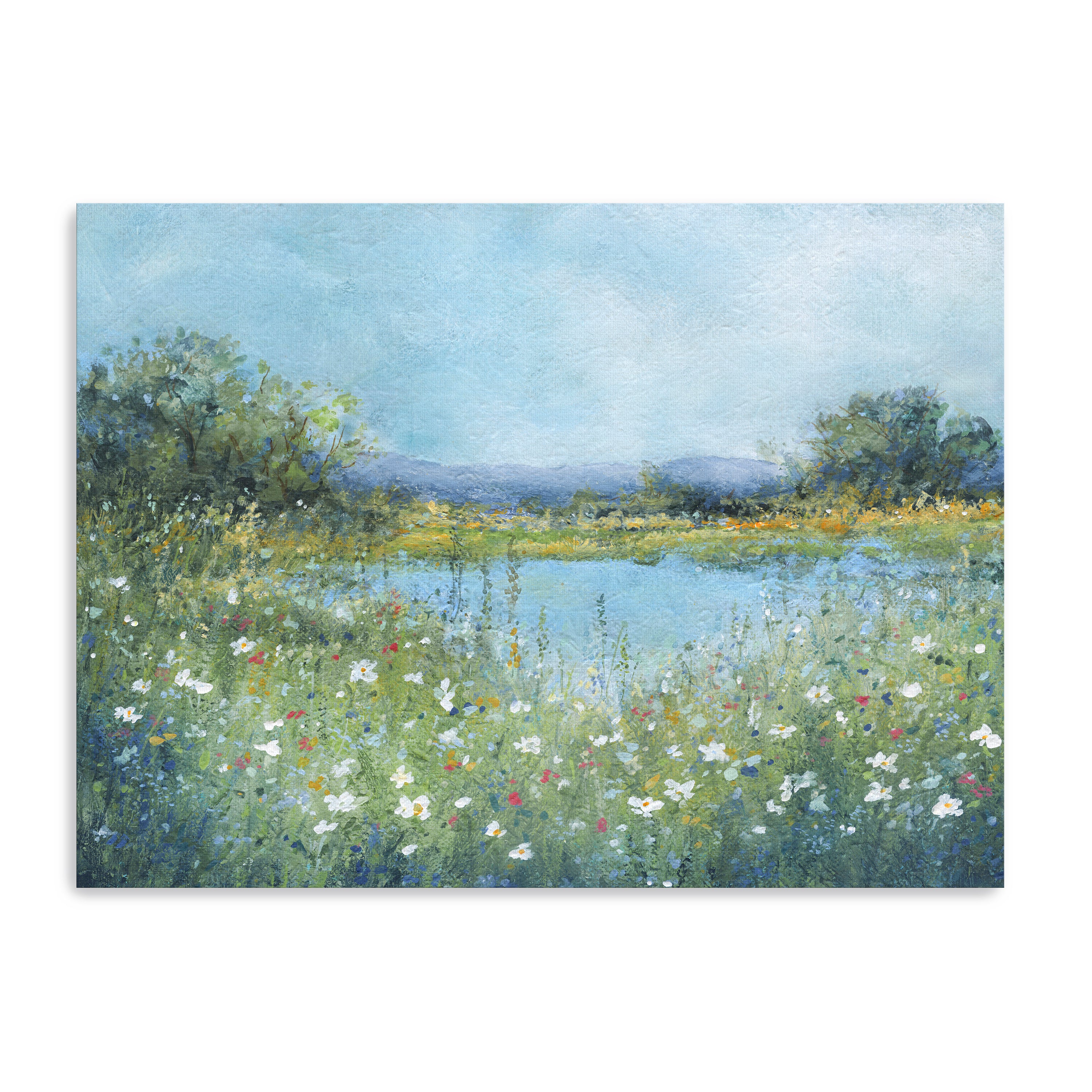 Wildflower Lake Canvas Giclee