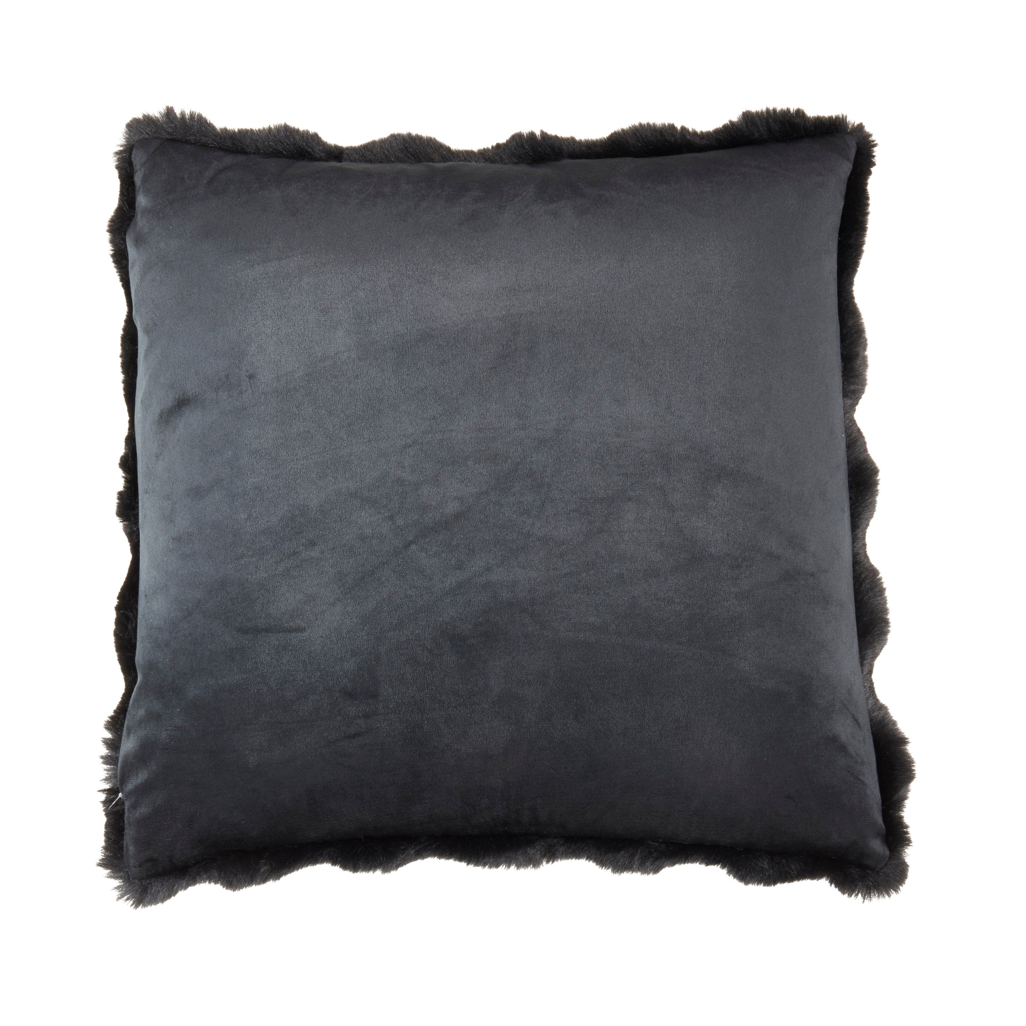 Plush Faux Fur Poly Filled Throw Pillow