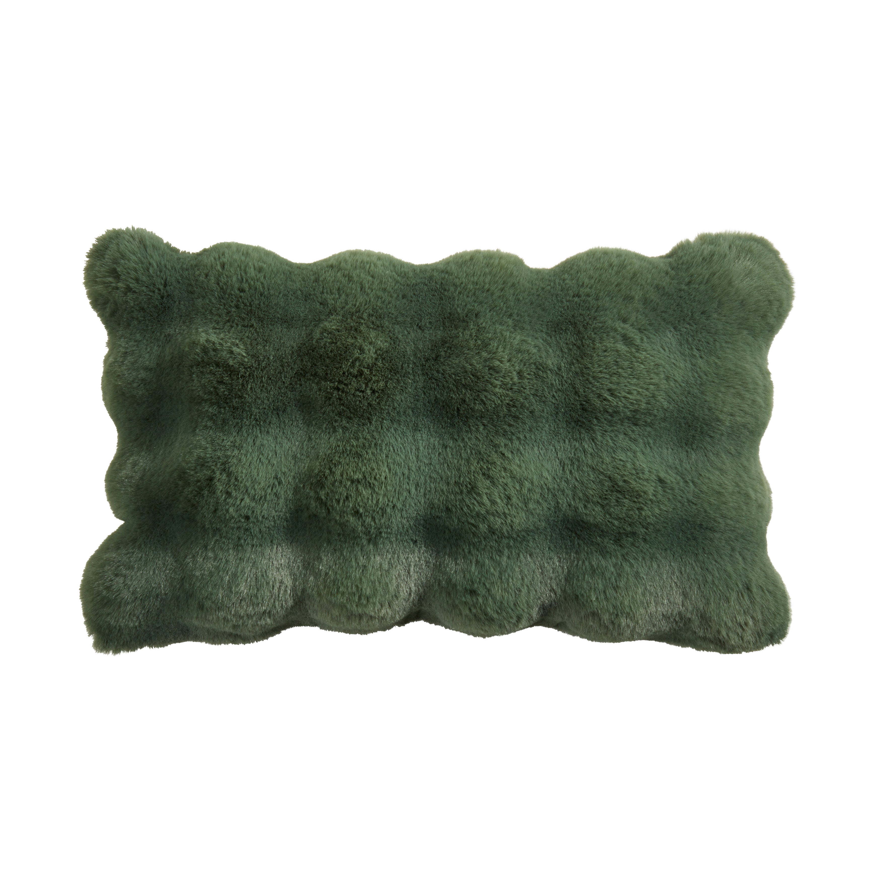 Plush Faux Fur Poly Filled Throw Pillow