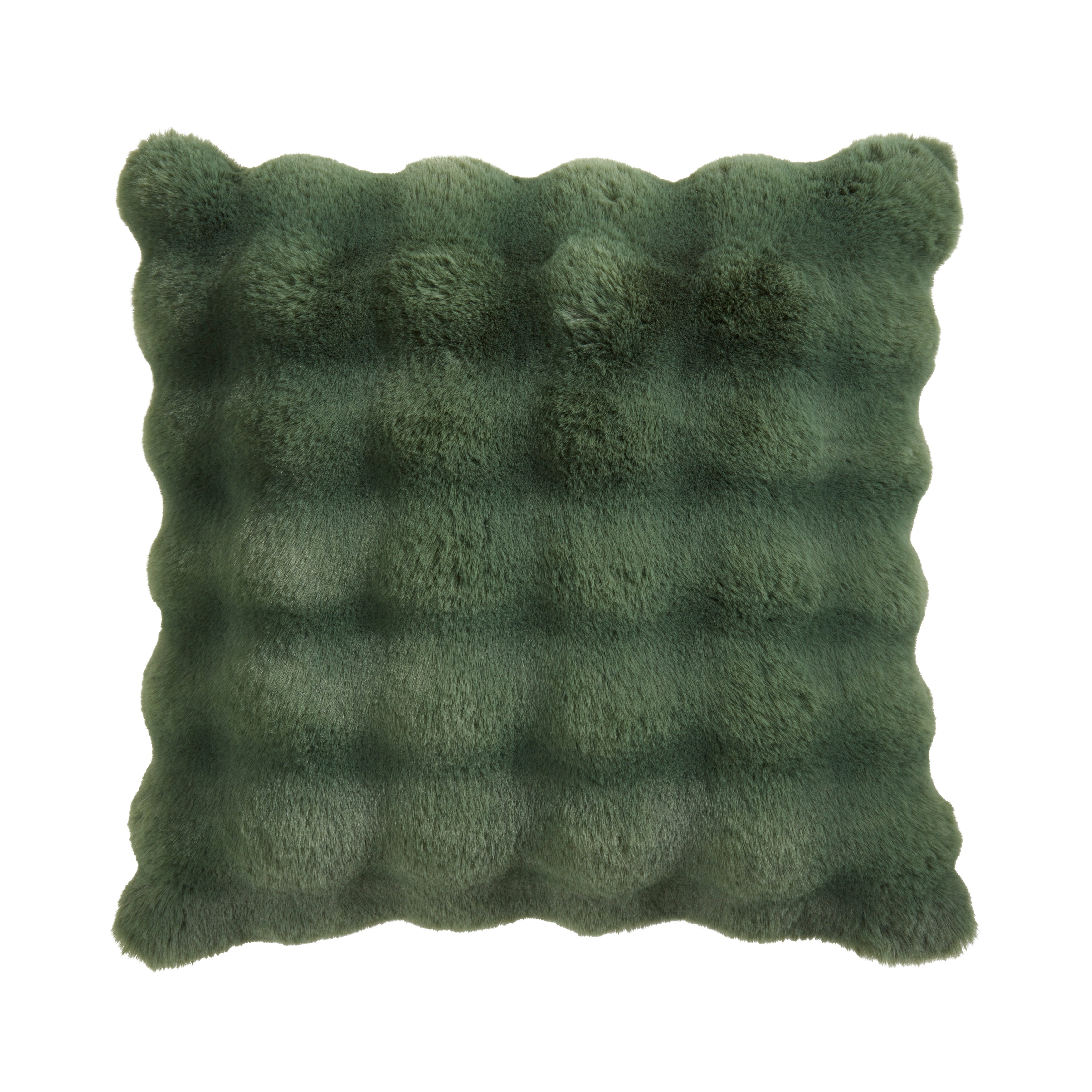 Plush Faux Fur Poly Filled Throw Pillow