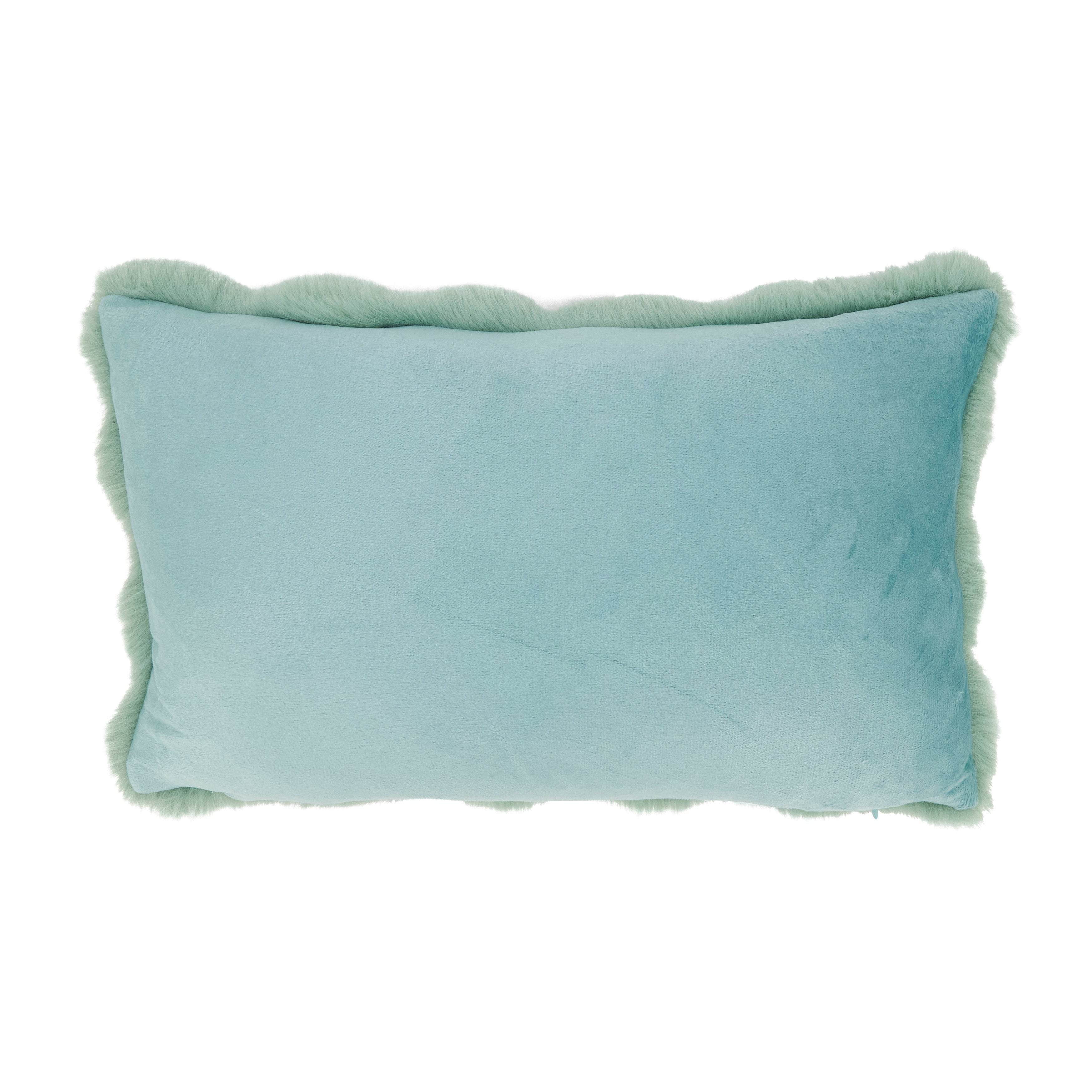 Plush Faux Fur Poly Filled Throw Pillow