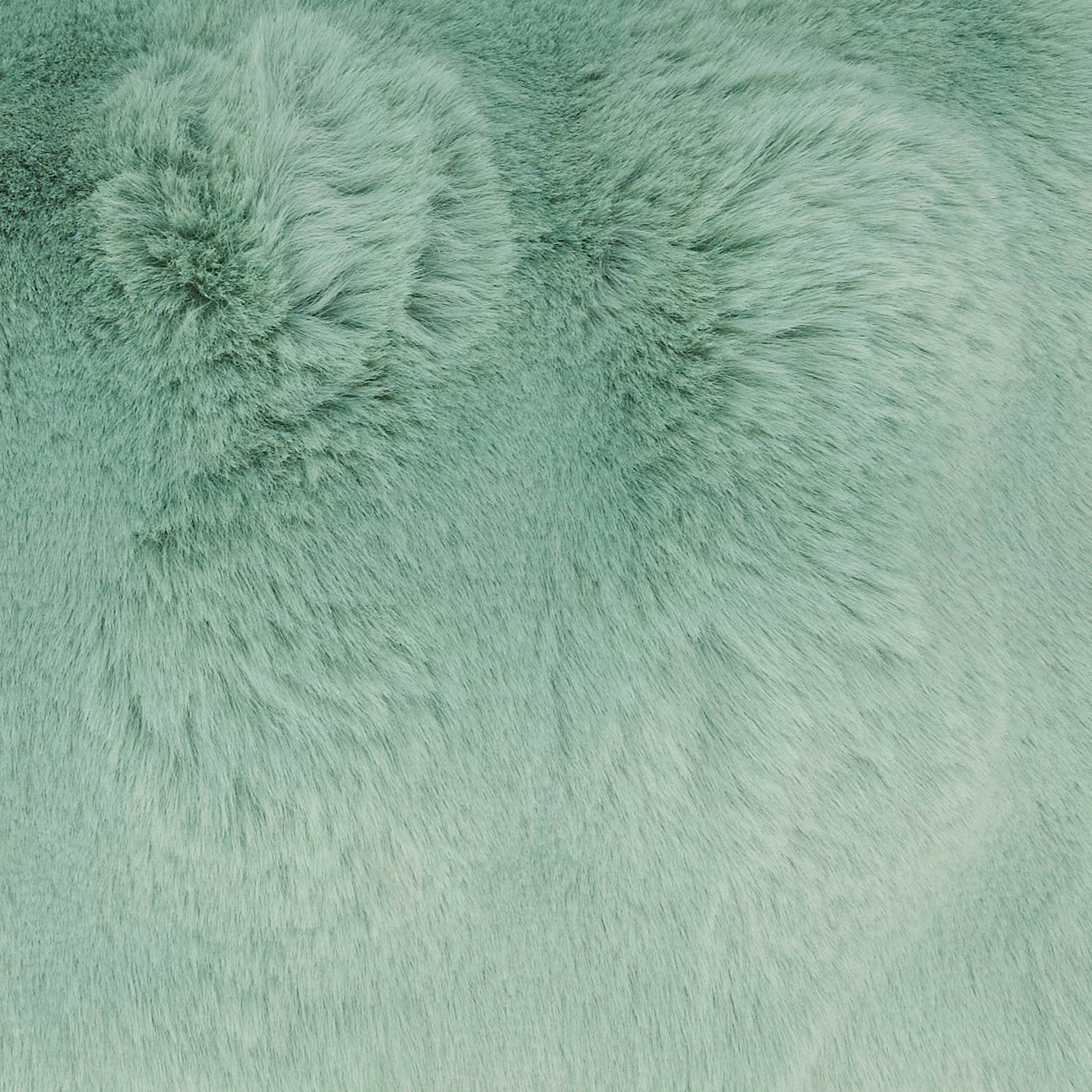 Plush Faux Fur Poly Filled Throw Pillow