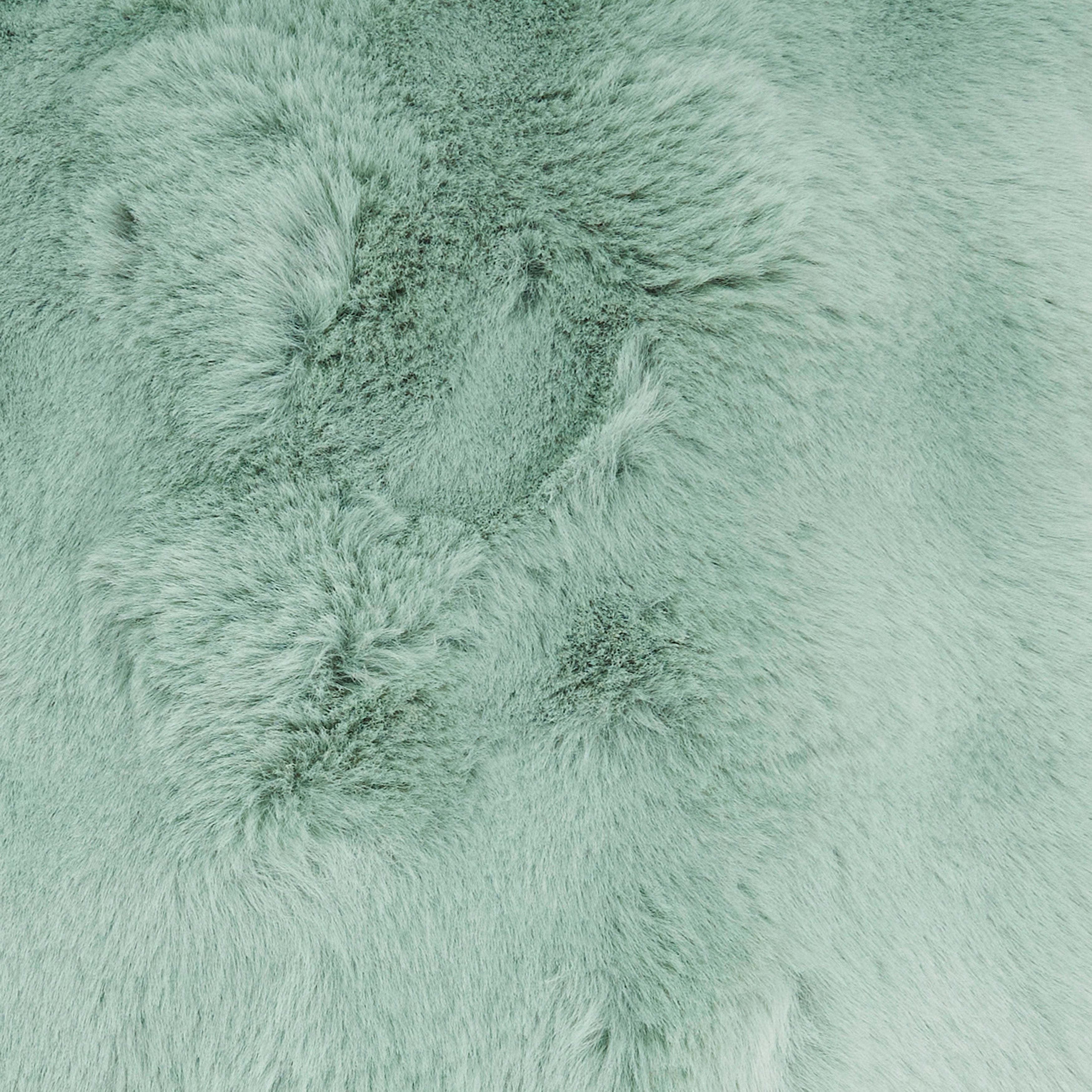 Plush Faux Fur Poly Filled Throw Pillow