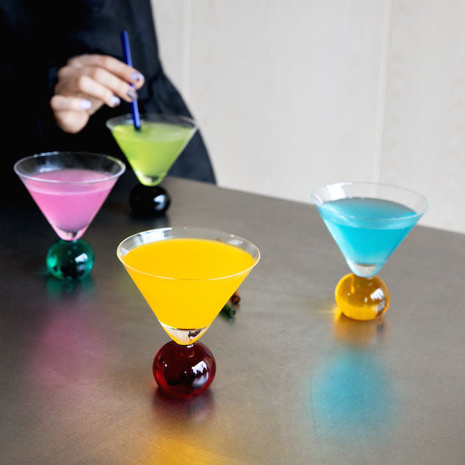 Spice Martini Glasses, Set of 4, Red