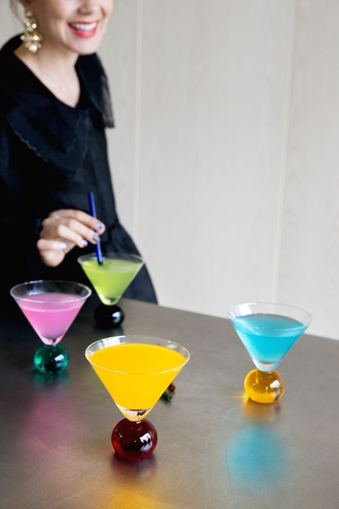 Spice Martini Glasses, Set of 4, Black