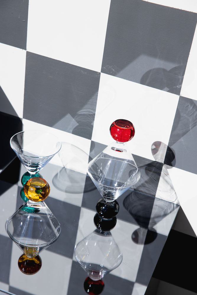 Spice Martini Glasses, Set of 4, Black