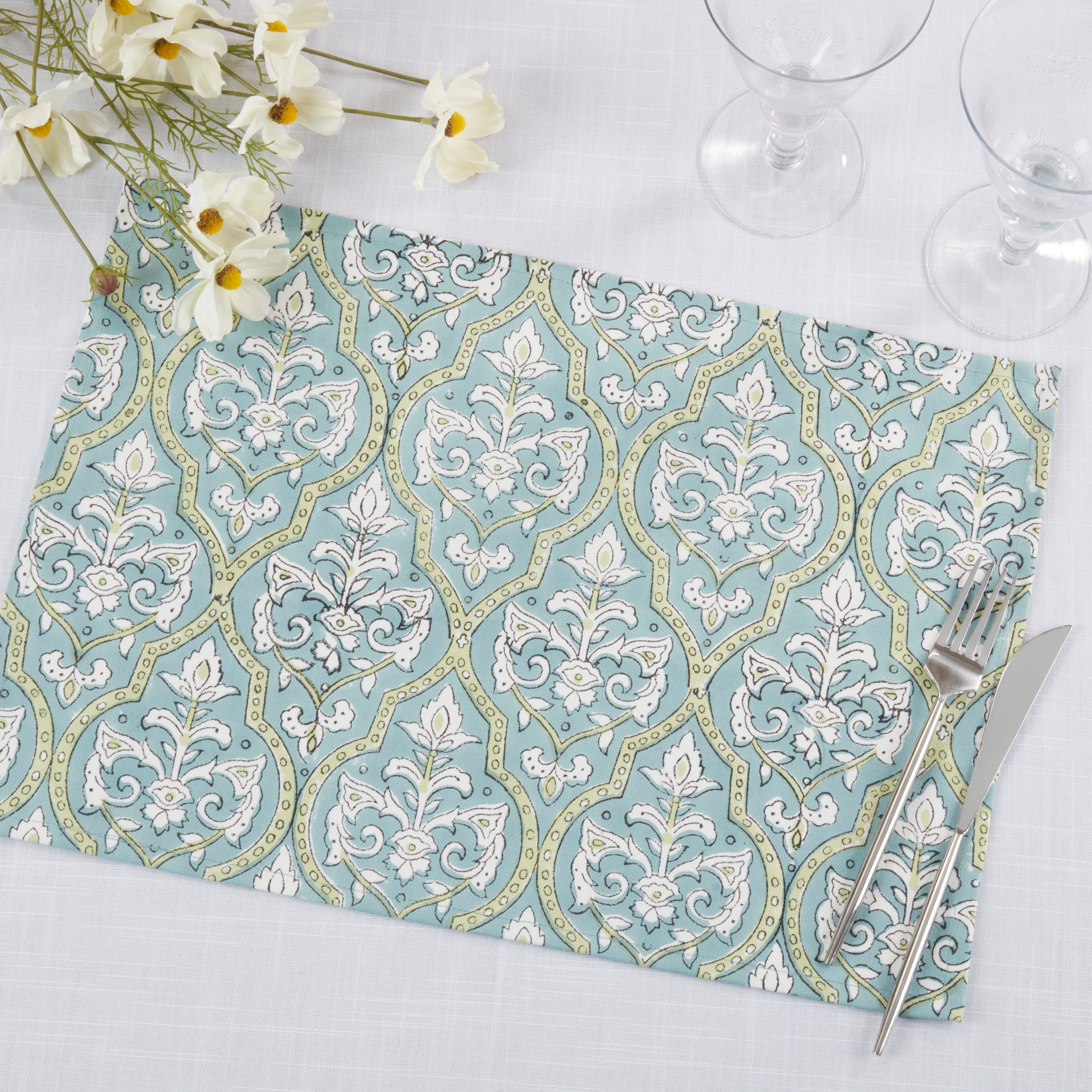 Ornate Medallion Cotton Placemats, Set of 4