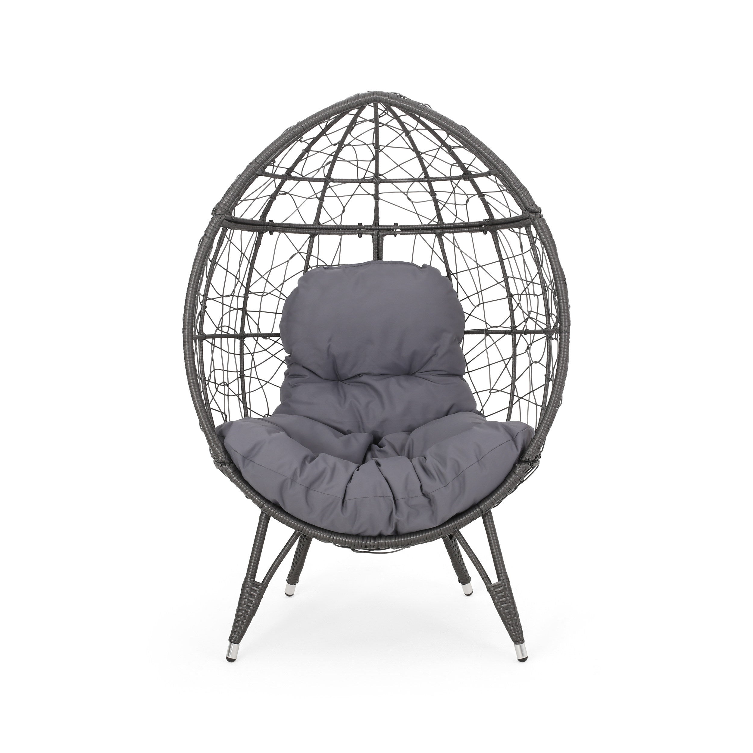 Cosmos Round Hammered Iron Teardrop Chair