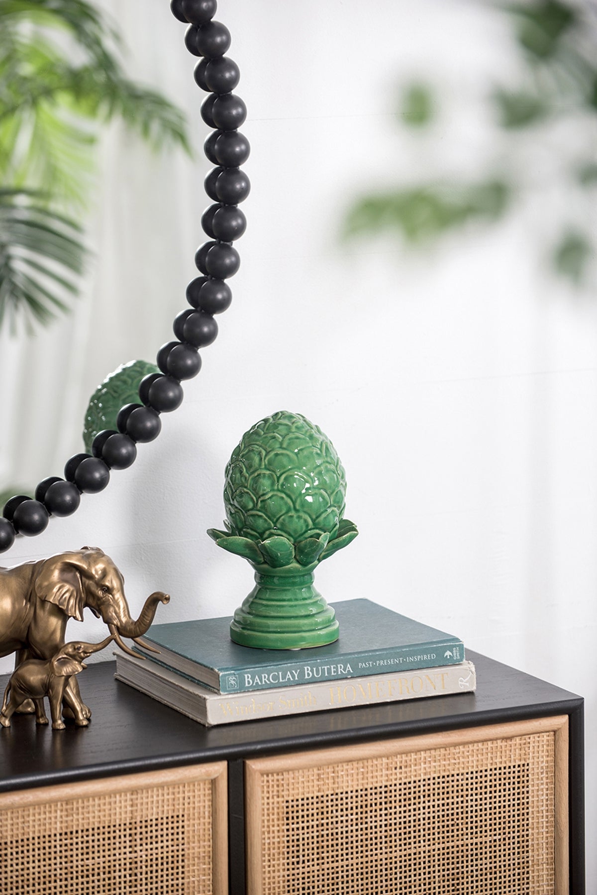 Helsa Ceramic Blooming Artichoke Accent