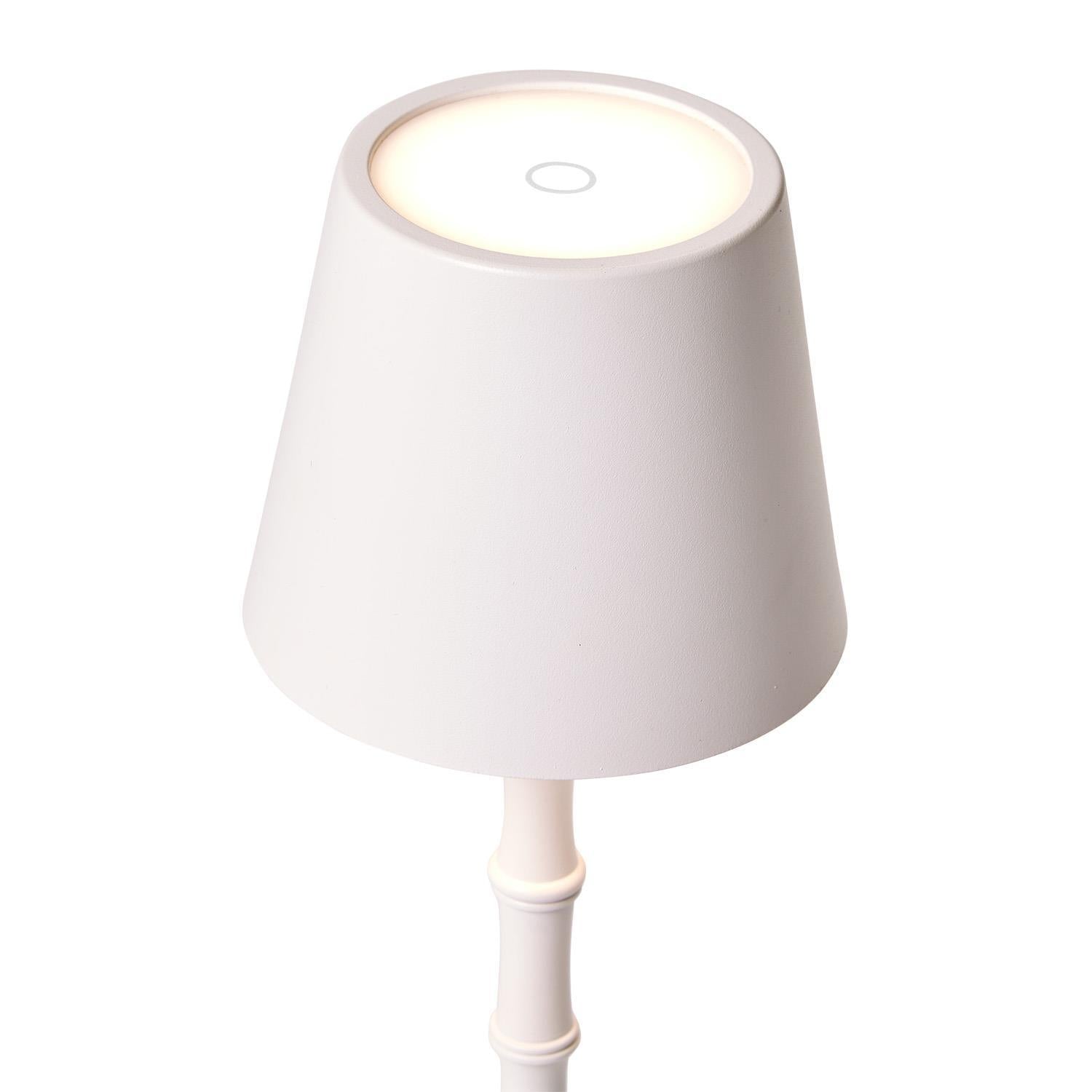 LED Portable Cordless White Bamboo Lamp in Gift Box