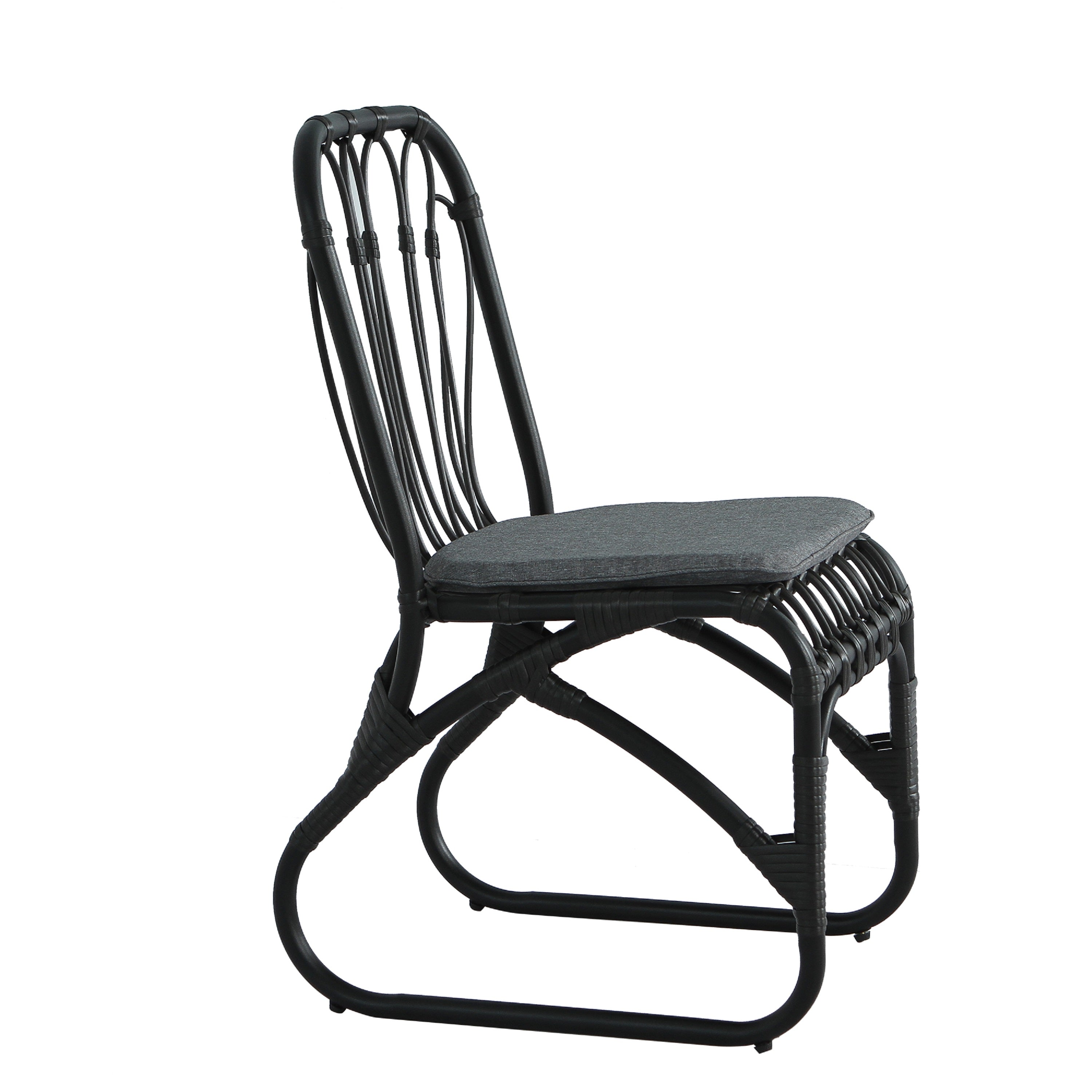 Outdoor Faux Rattan Dining Chairs, Set of 2