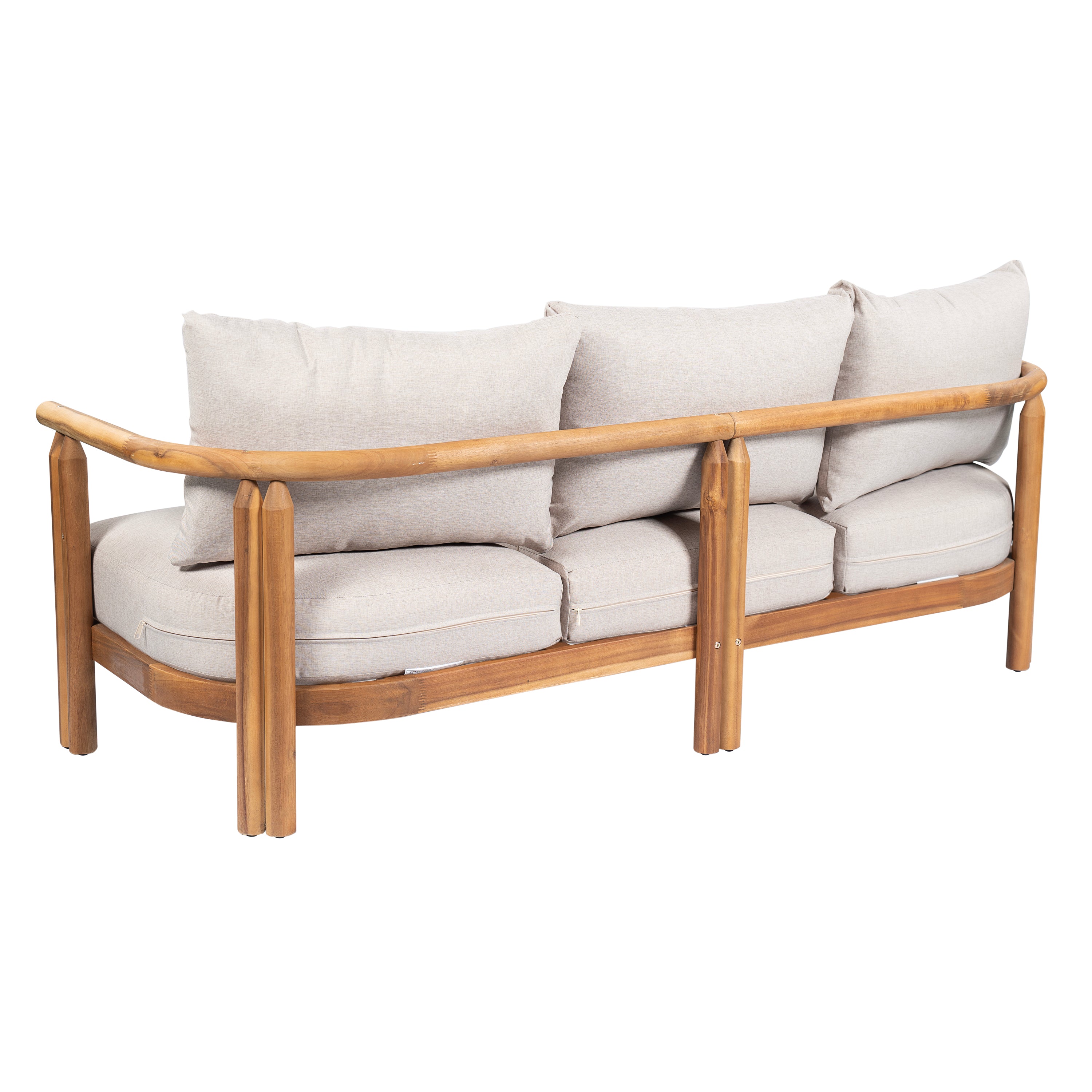 Cove Outdoor Acacia Wood 3pcs Chat Set