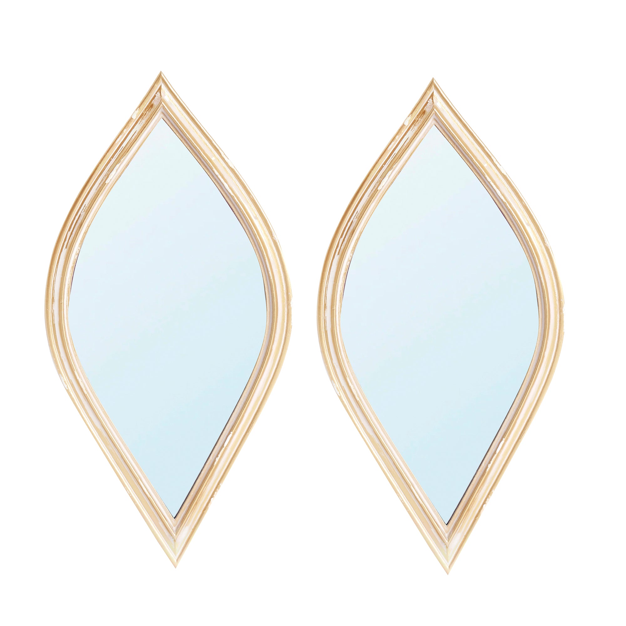 Diamond Shape Mirrors, Set of 2