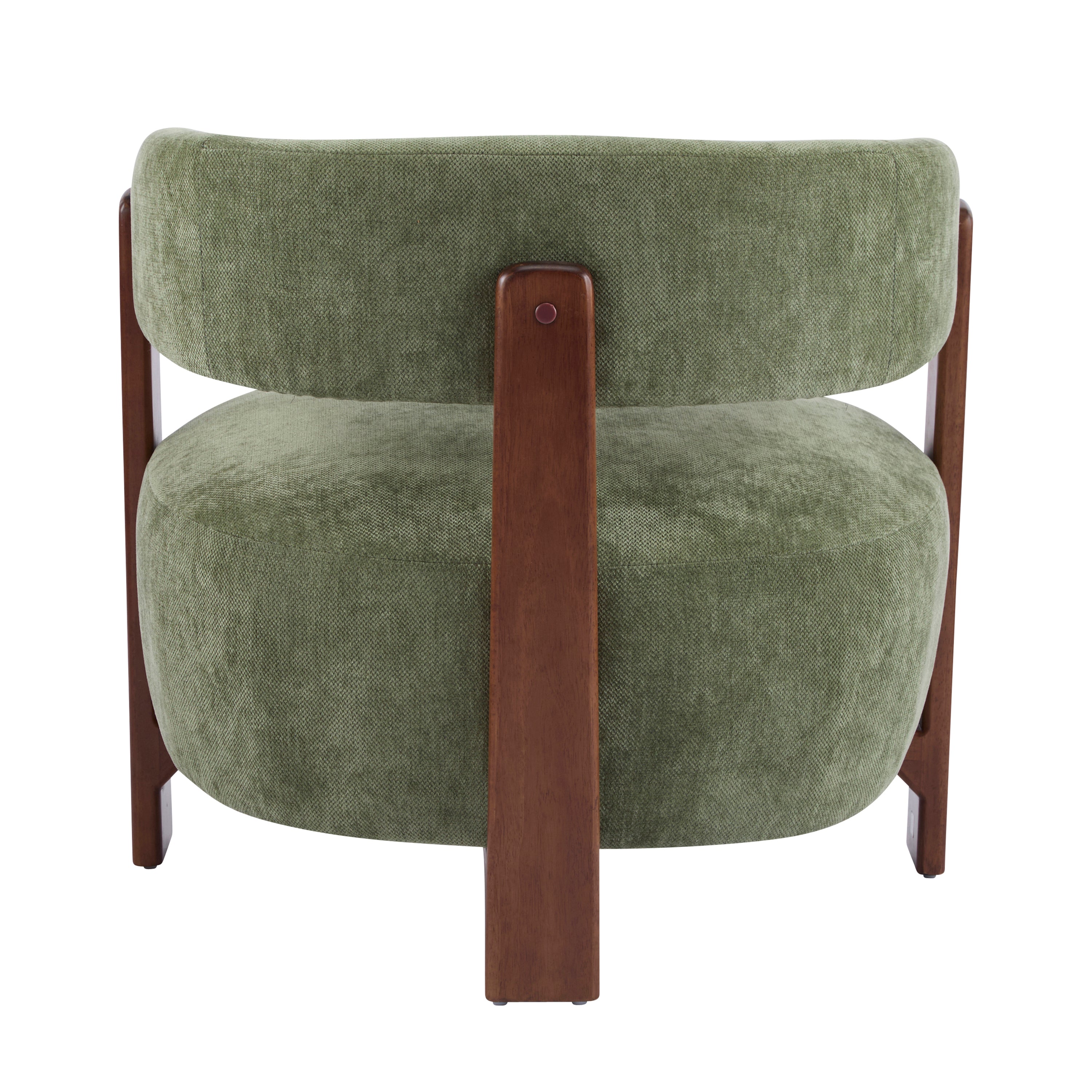 Modern Open-Back Accent Chair with Wooden Frame