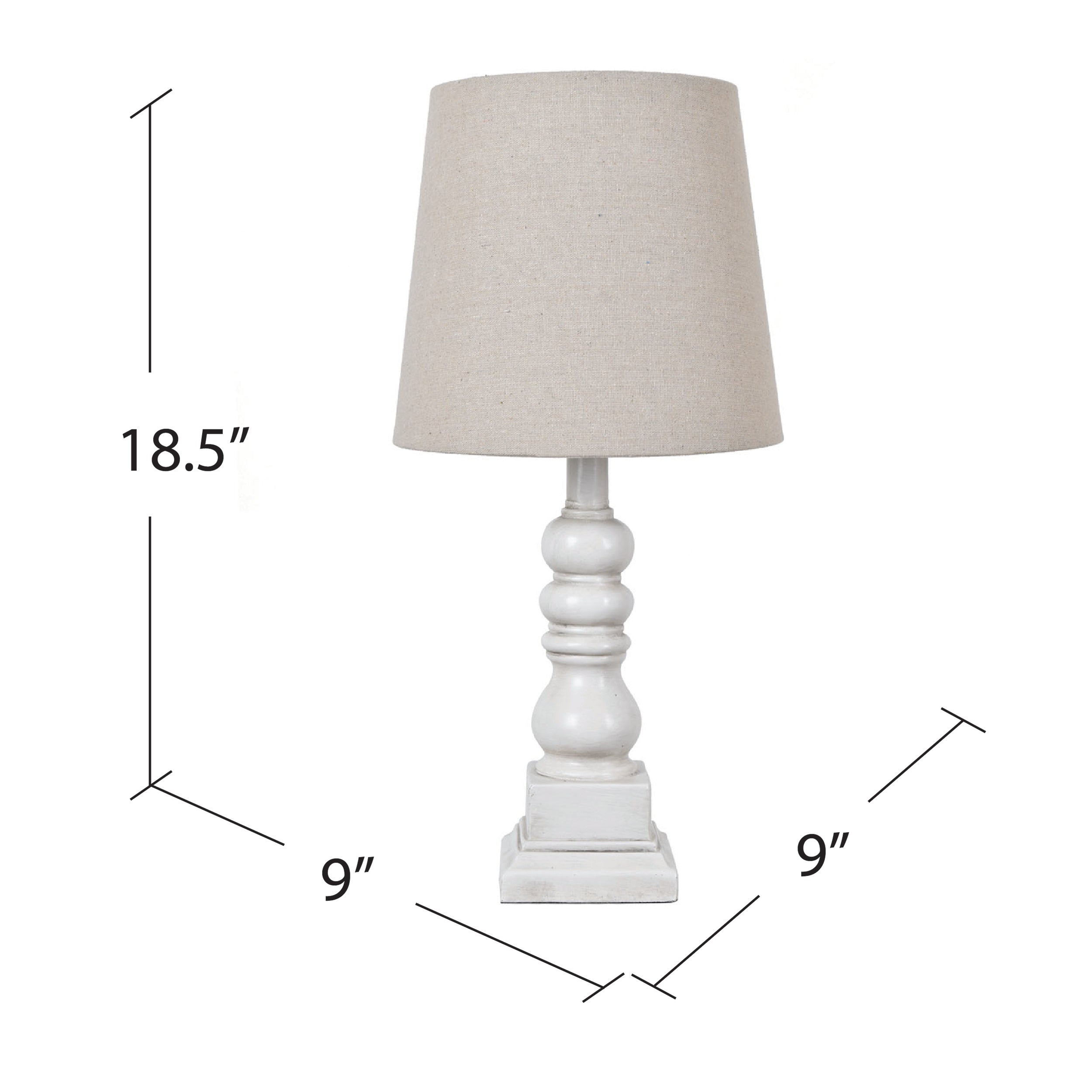 White Table Lamp With Shade
