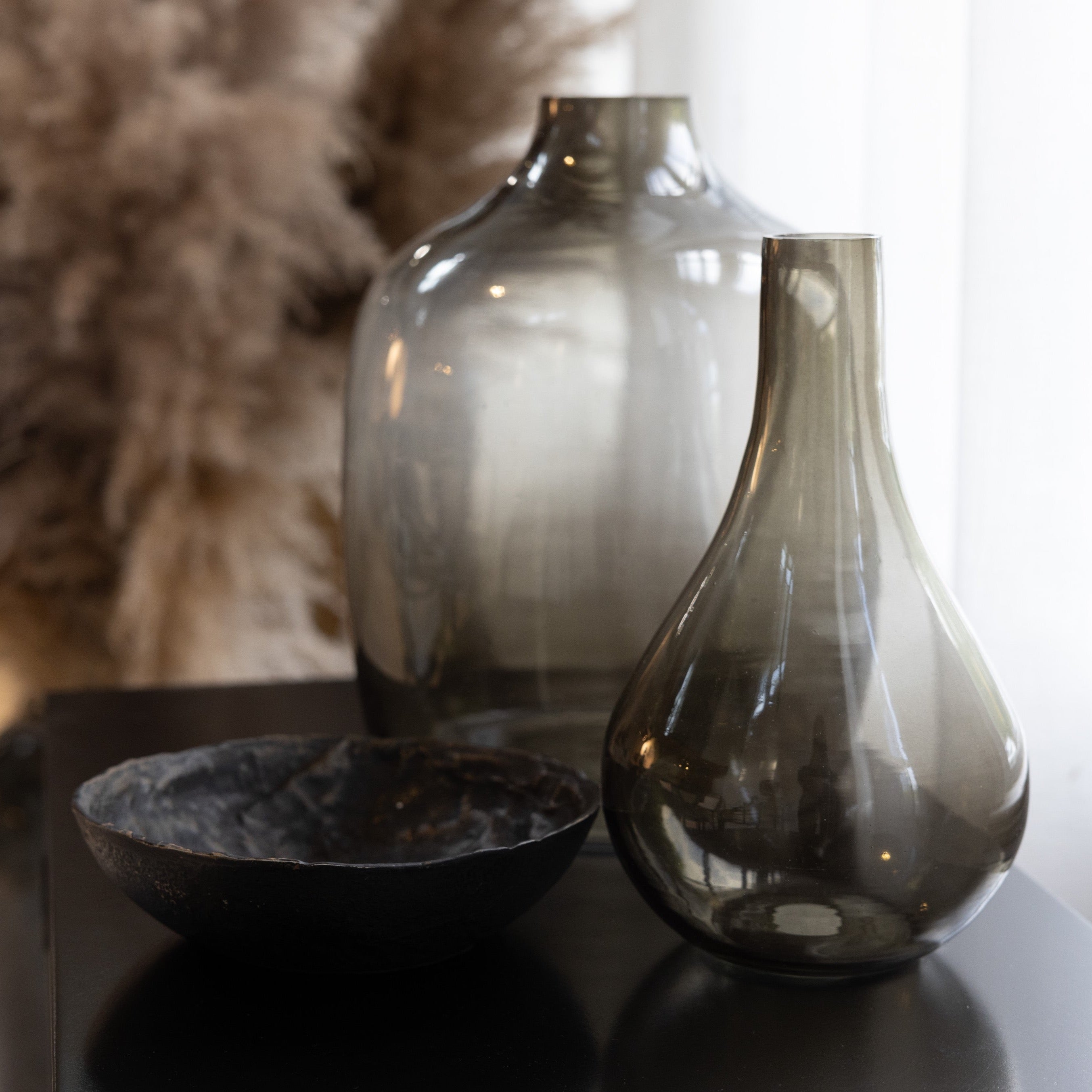 Caspian 10" Hand Blown Glass Vase