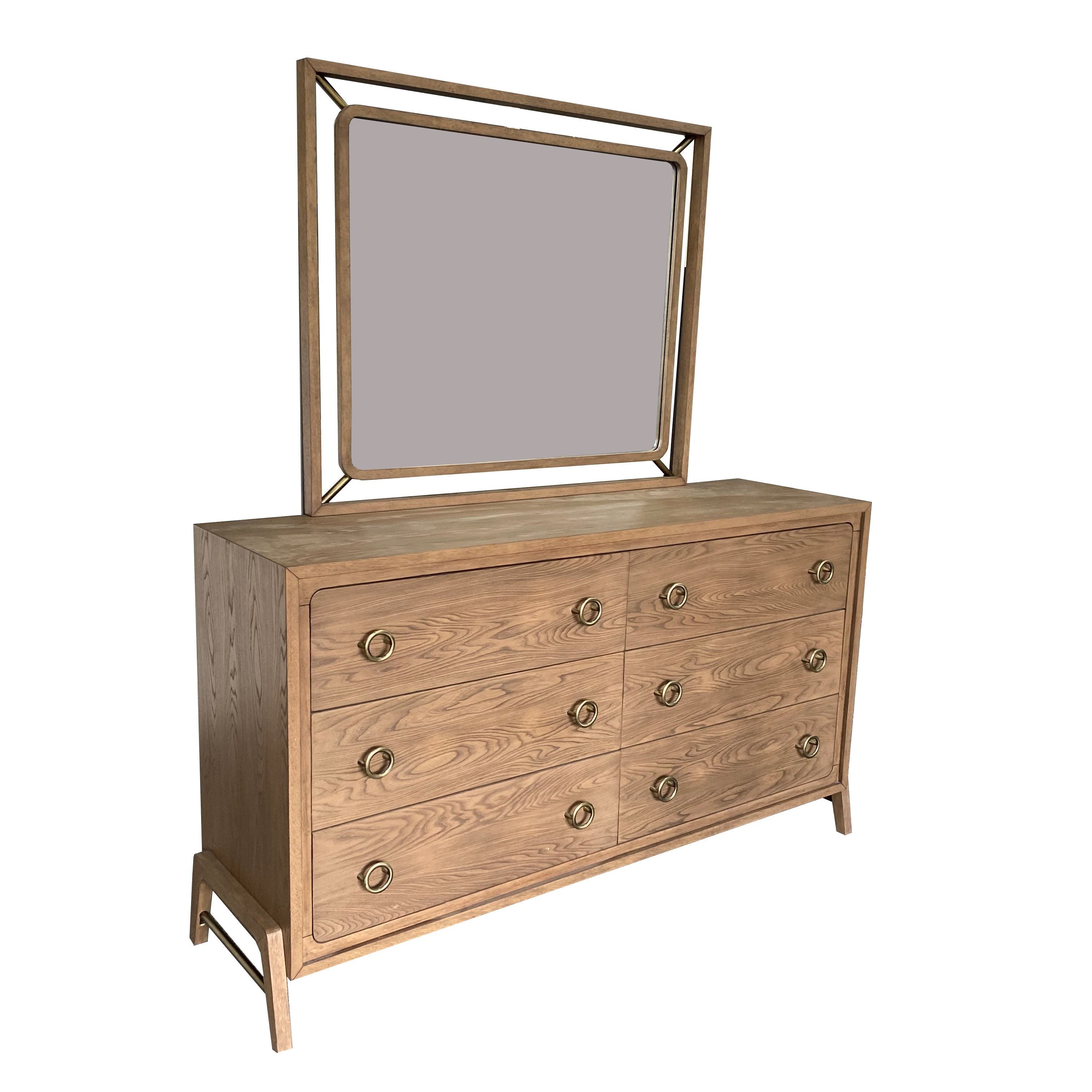 6 Drawer Dresser in Latte Finish