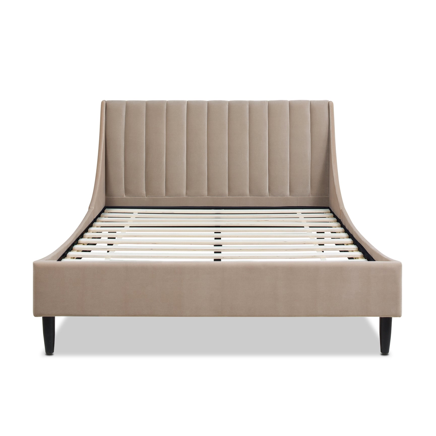 Asphodel Upholstered Platform Bed with Channel Tufted Headboard