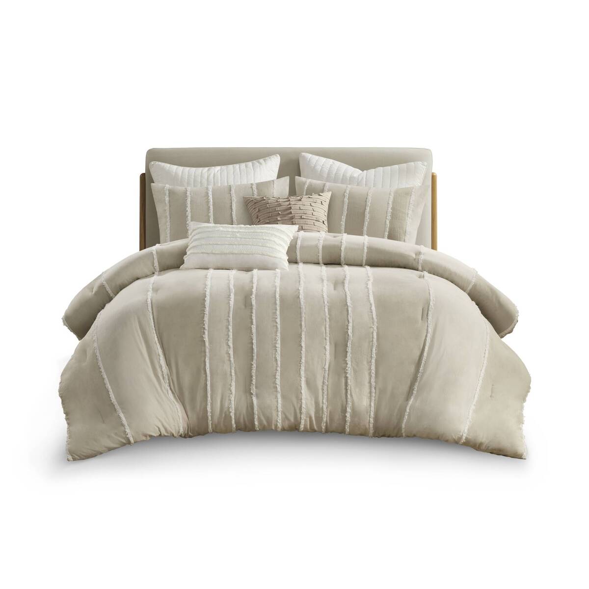 3-Piece Striped Cotton Comforter Set