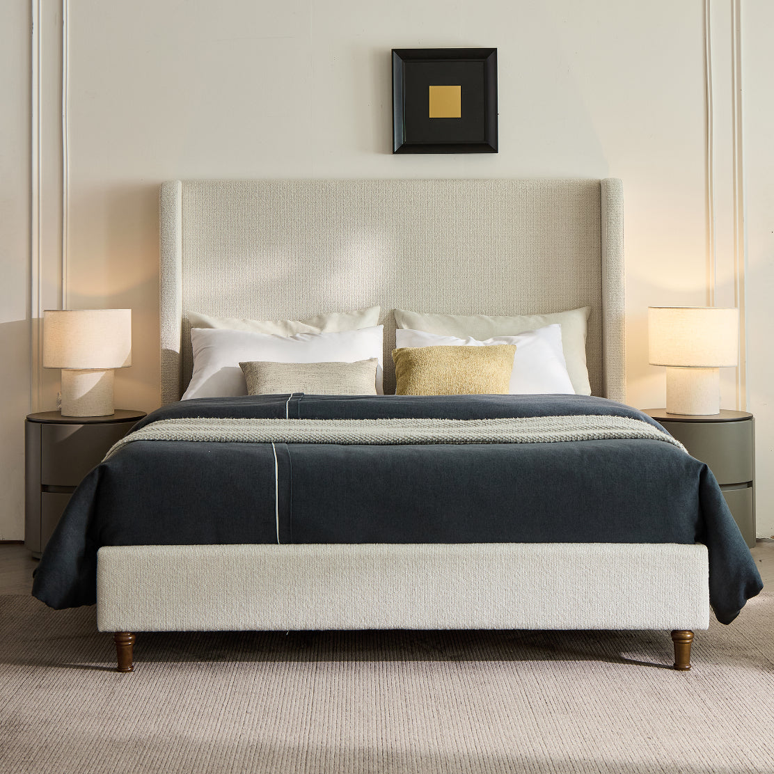 Harper Tall Headboard Upholstered Bed