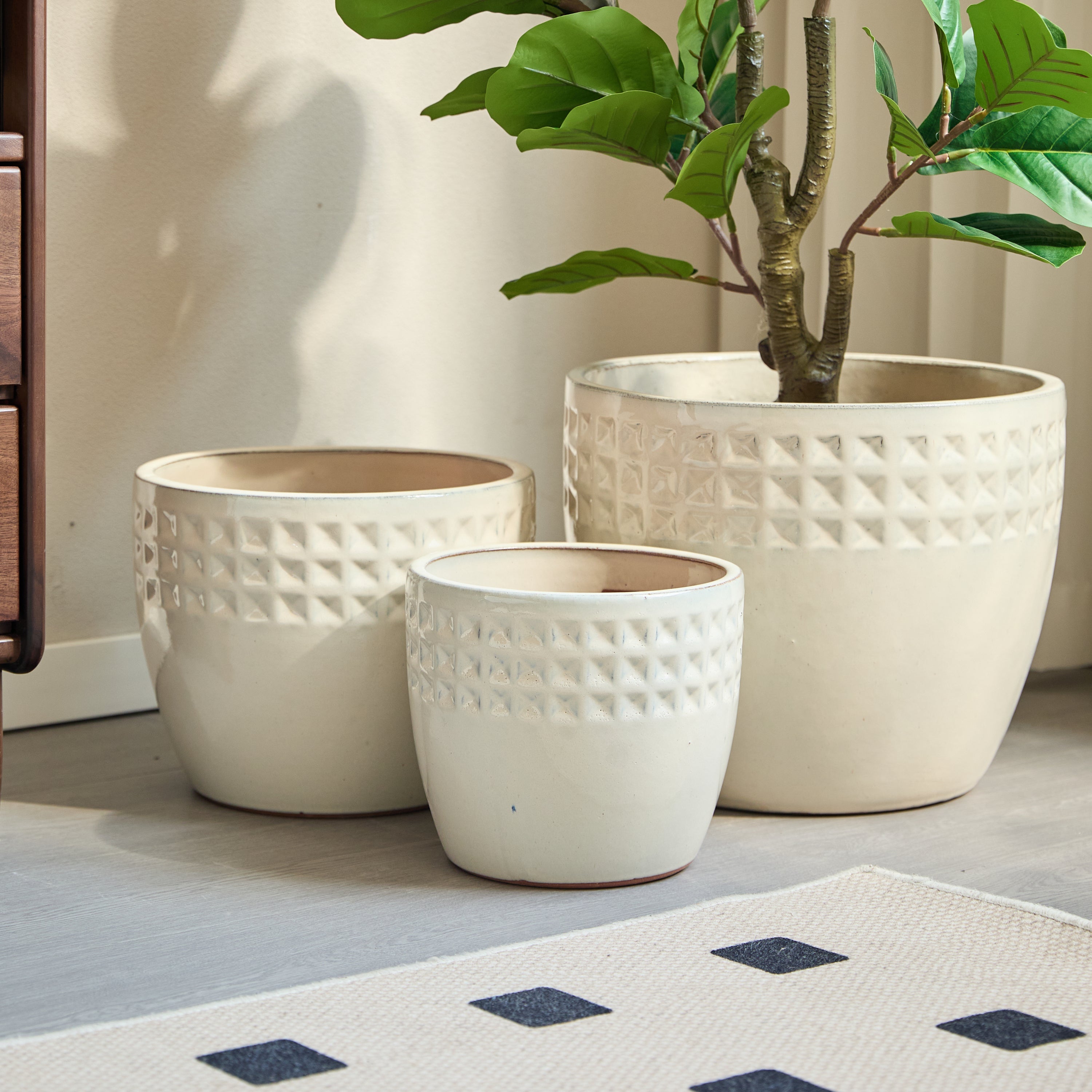 Arvo Handmade Ceramic Planter, Set of 3