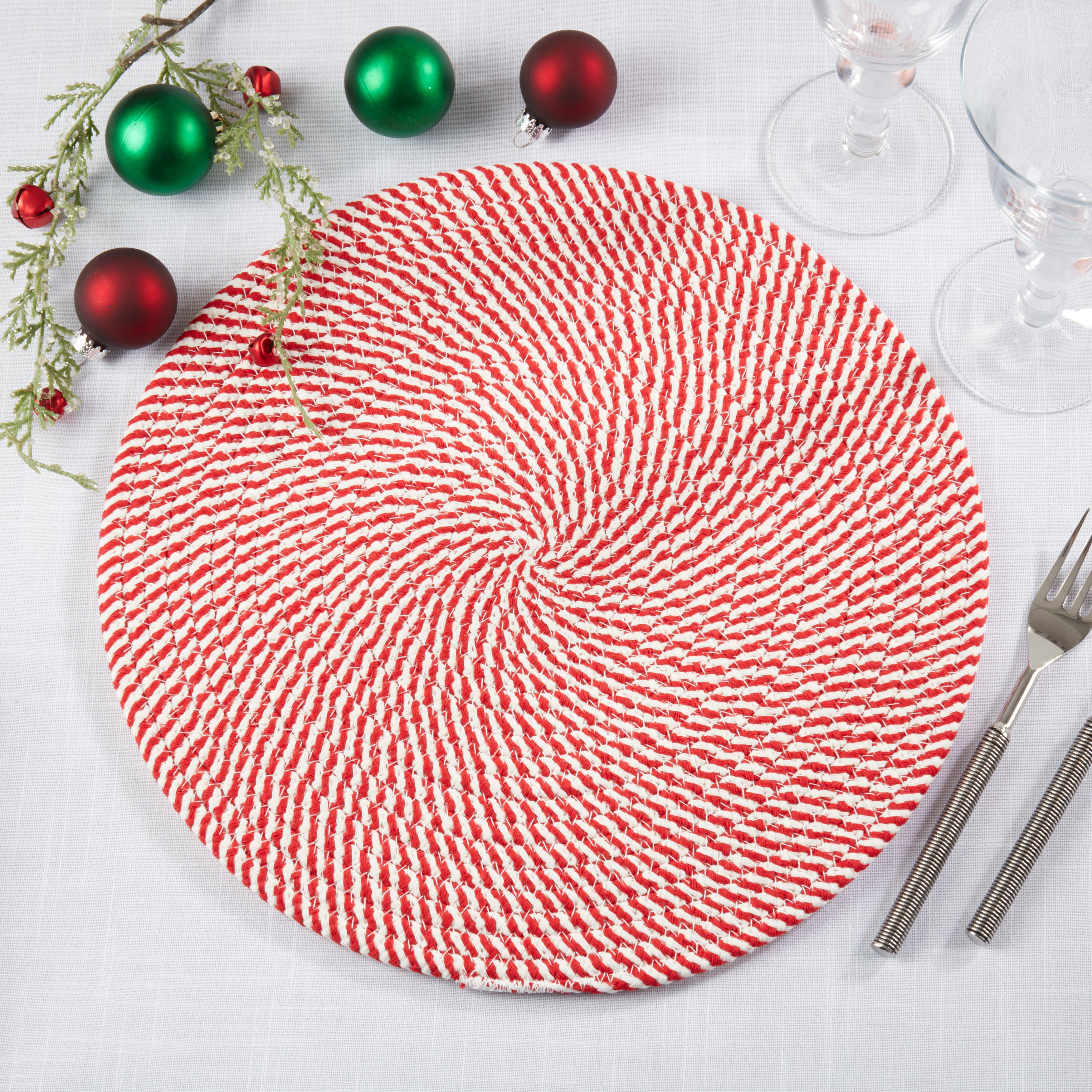 Stripes of Mint Placemat, Set of 4