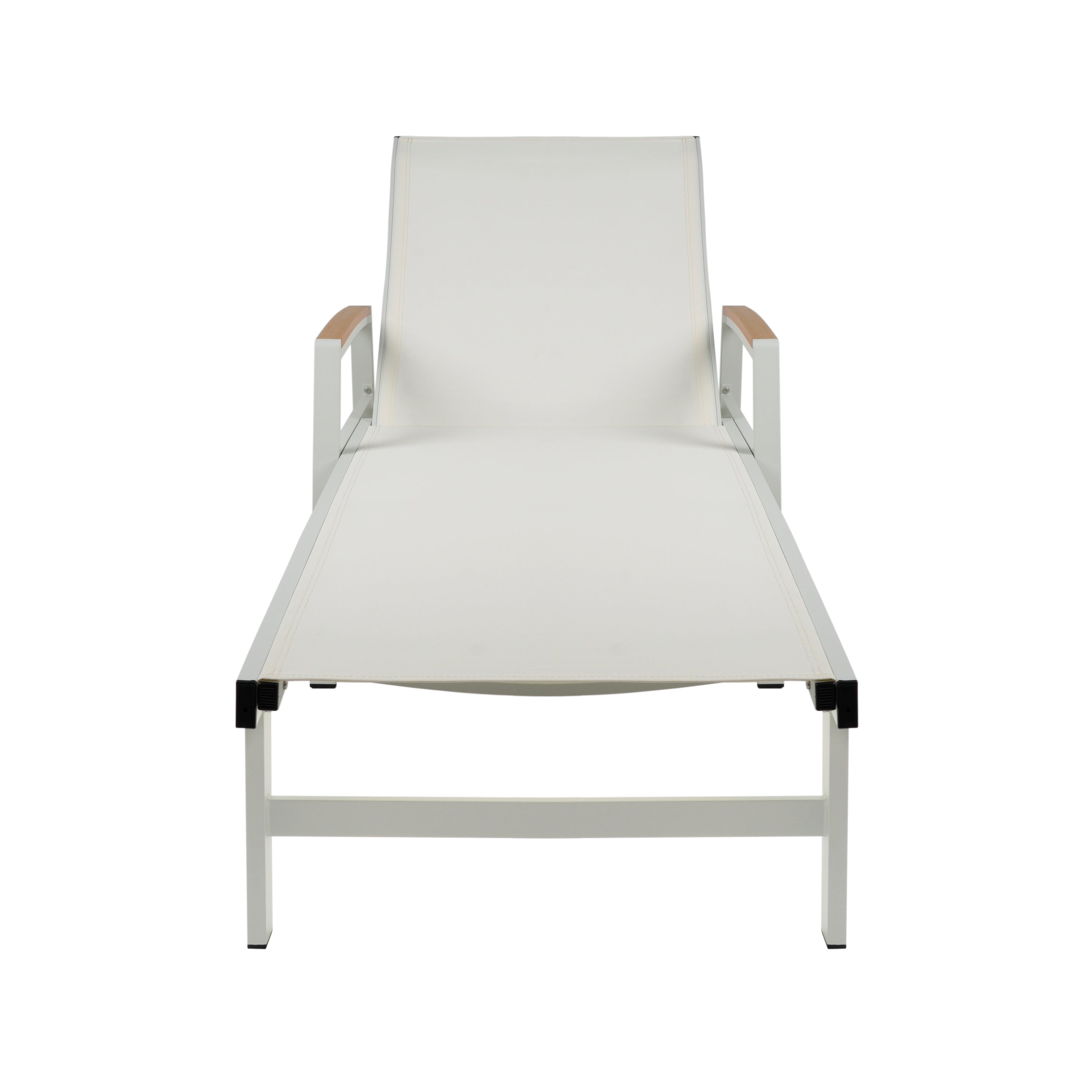 Wavellite Outdoor Chaise Lounges with Aluminum Frame and Mesh Seating
