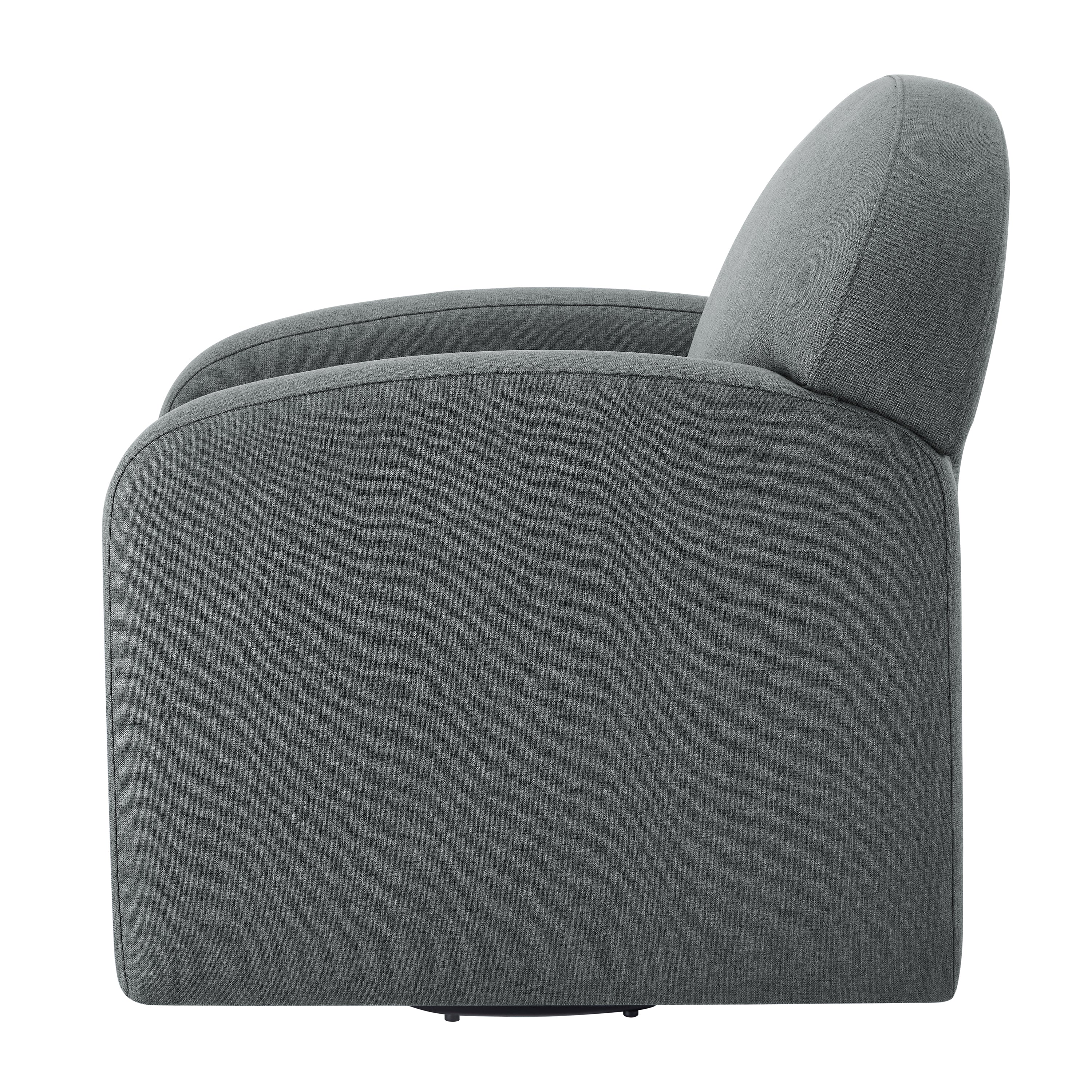 Edie Modern Round Back Swivel Accent Chair