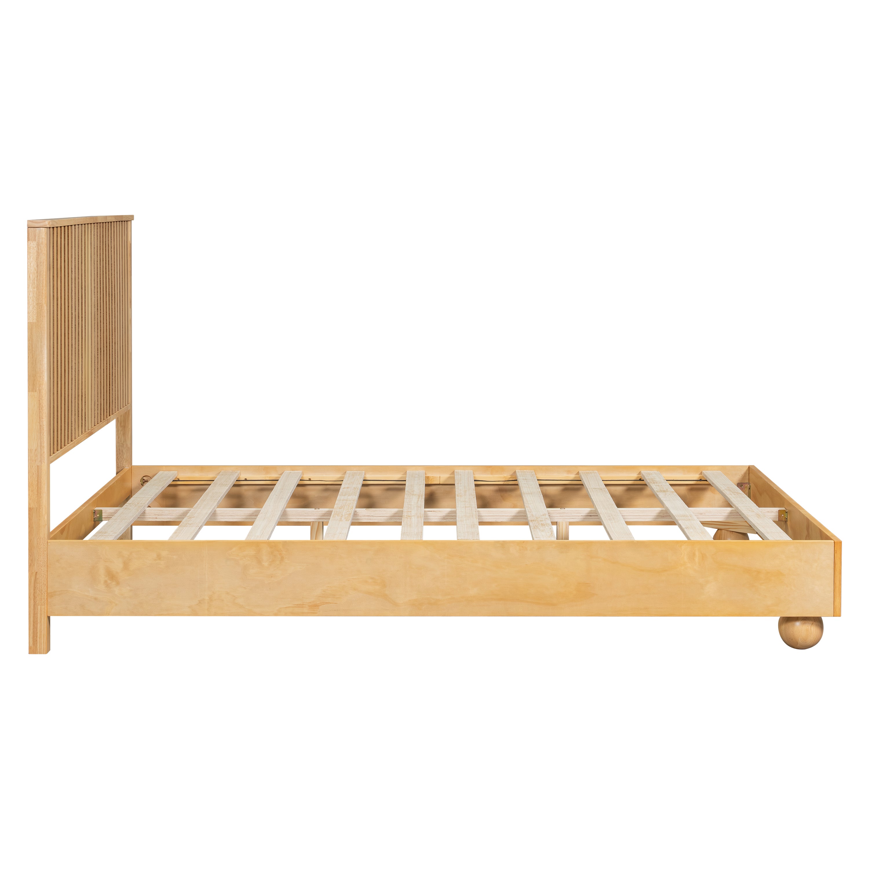 Bed Frame With Reeded Headboard