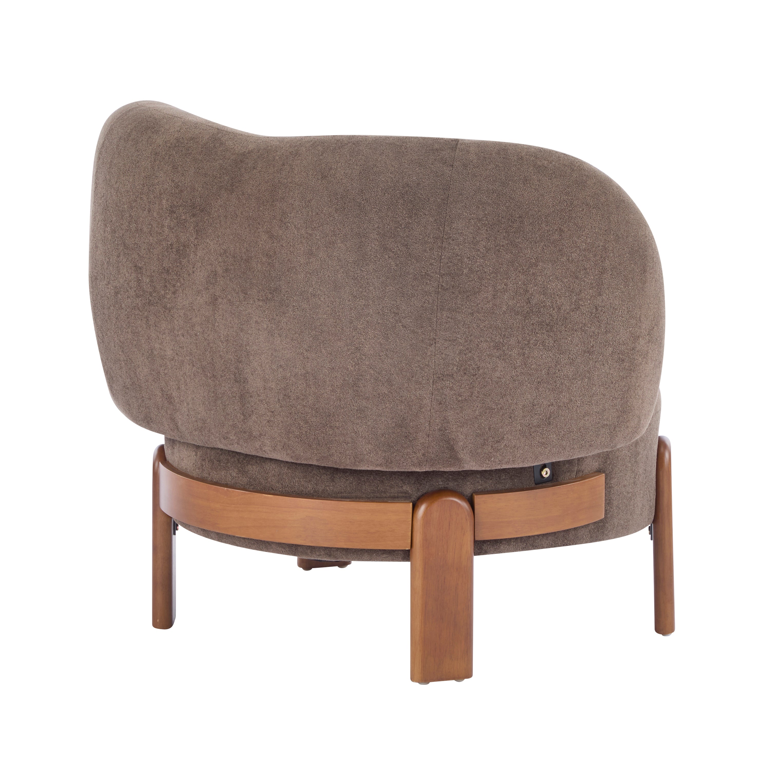 Modern Cozy Wingback Accent Arm Chair with Wooden Feet