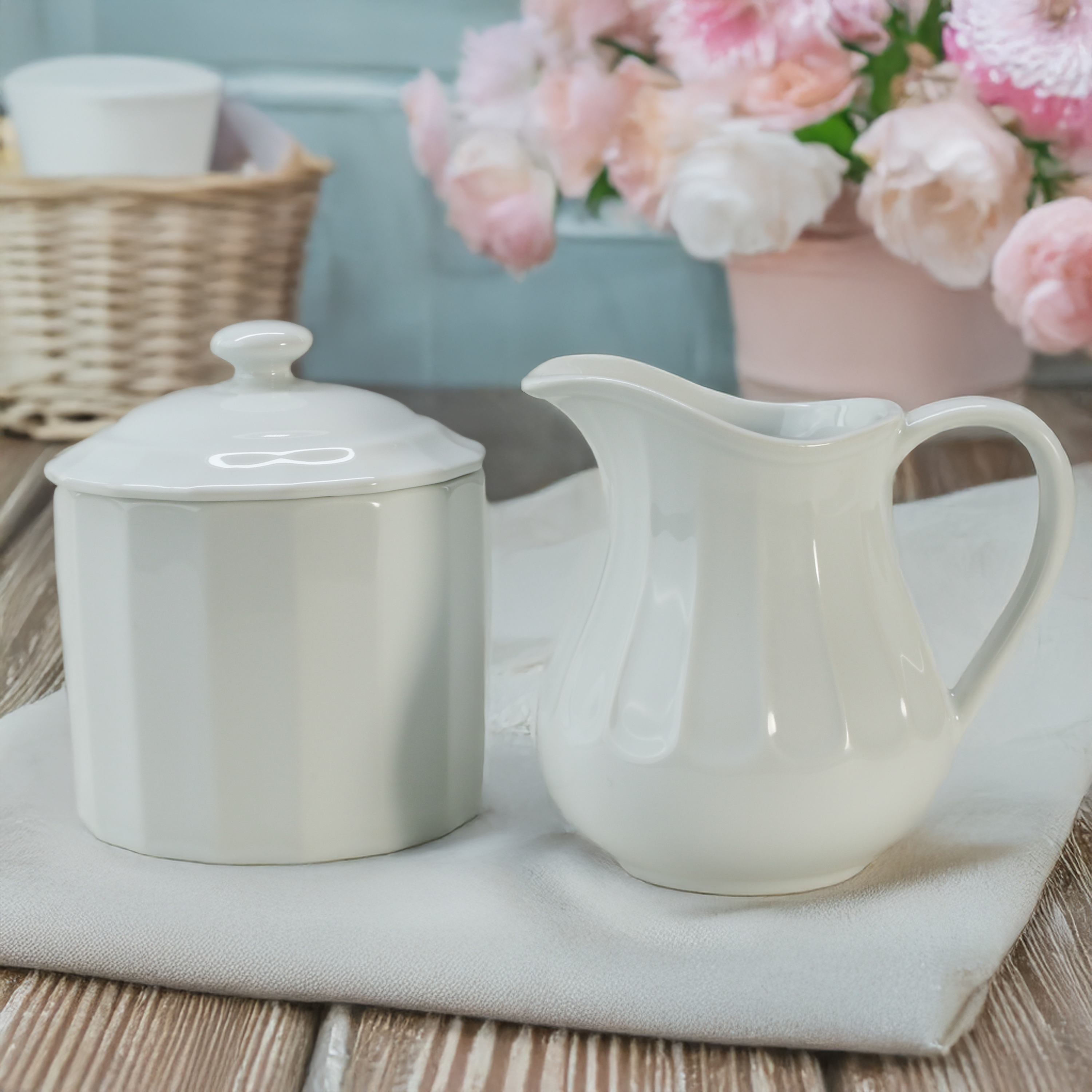 Panel Sugar And Creamer Set