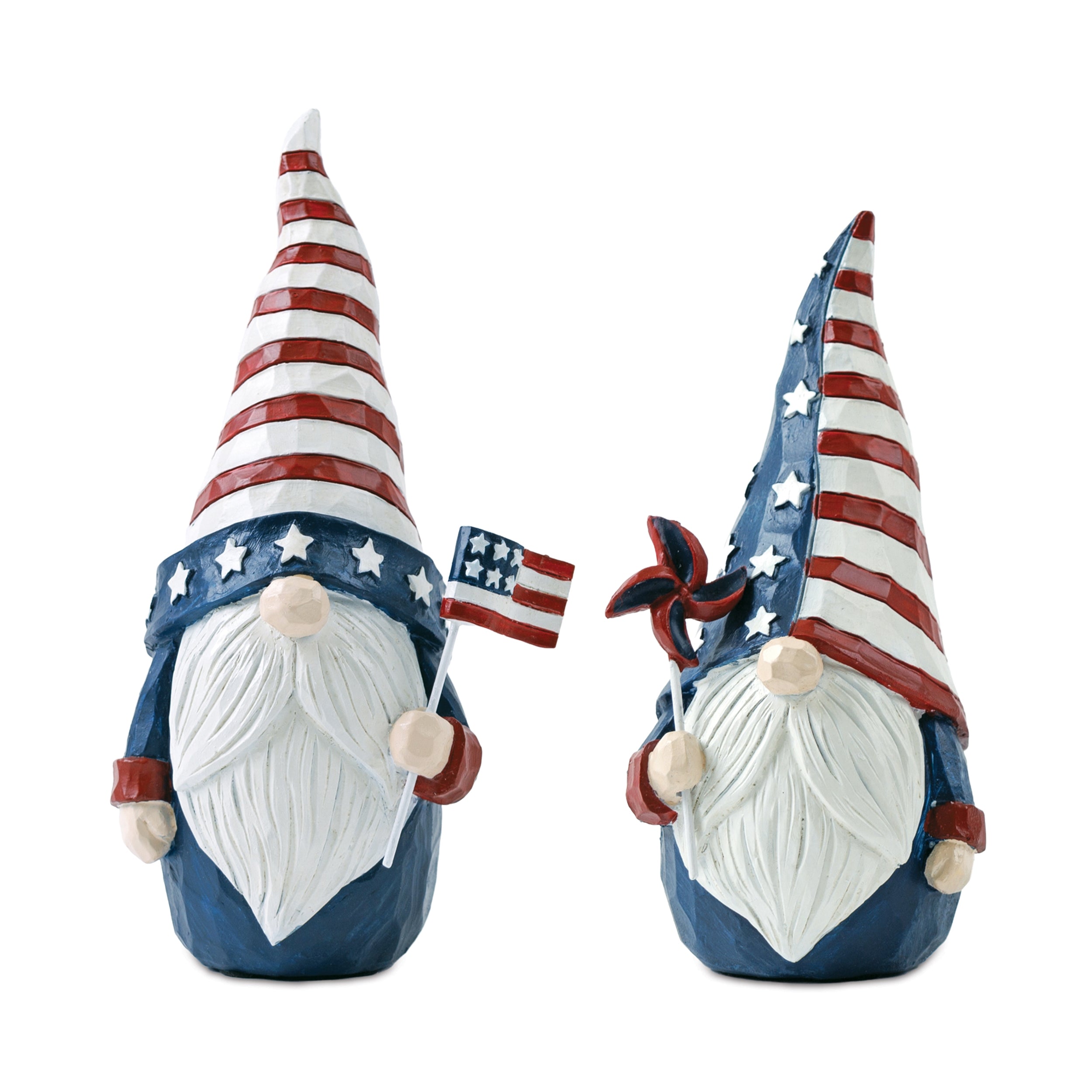 Americana Gnome Figurine, Set of 2