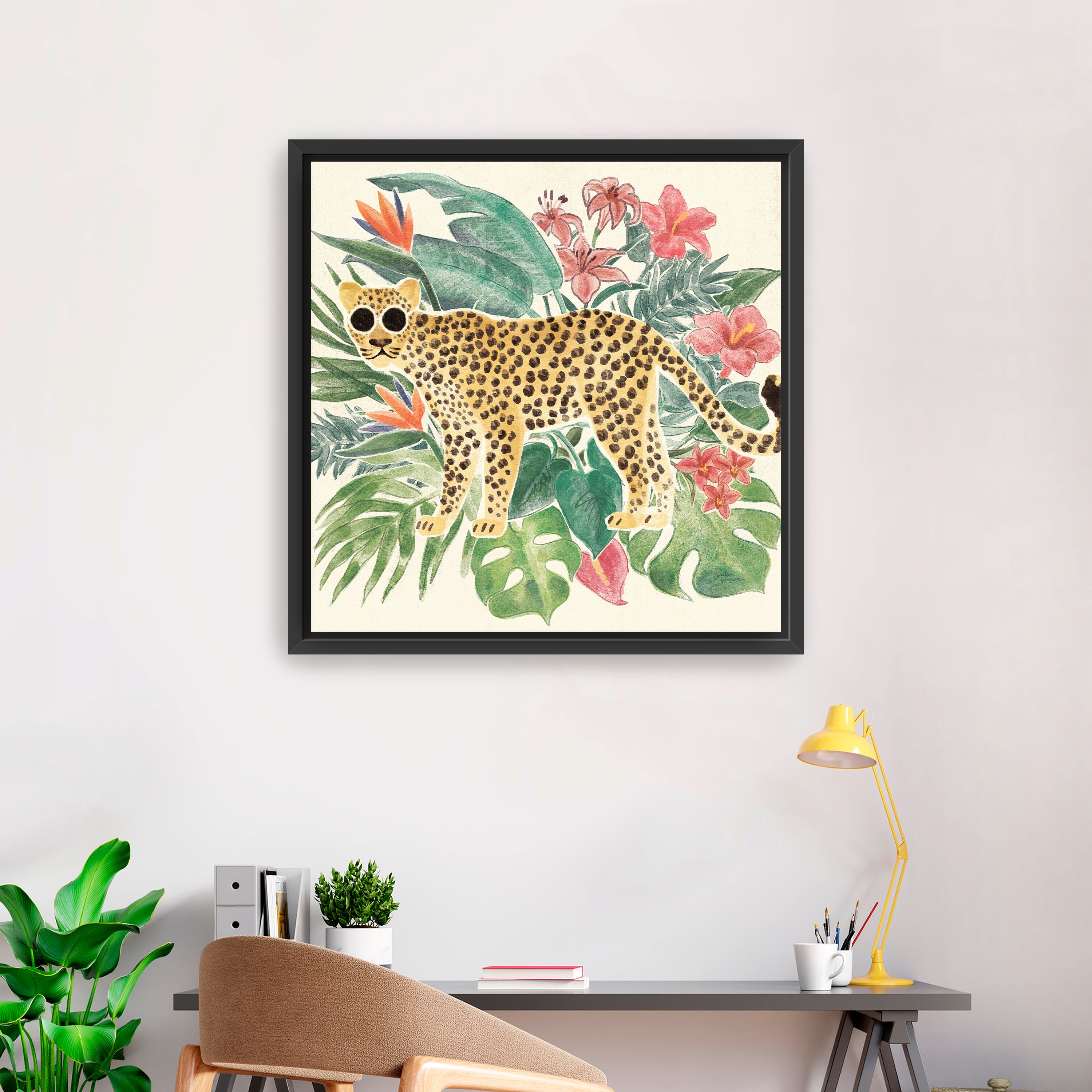 Jungle Vibes Jaguar Canvas Giclee